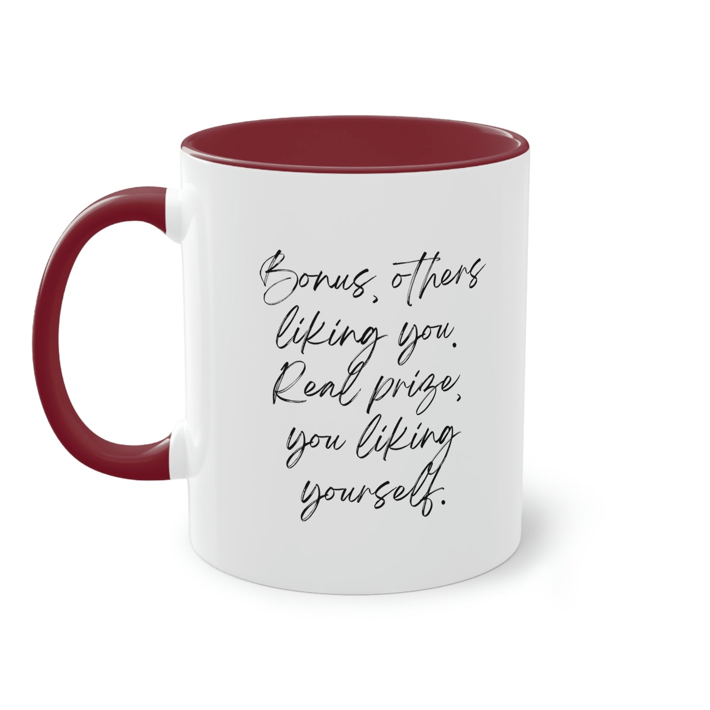 You Liking Yourself  Two-Tone Coffee Mug, 11oz