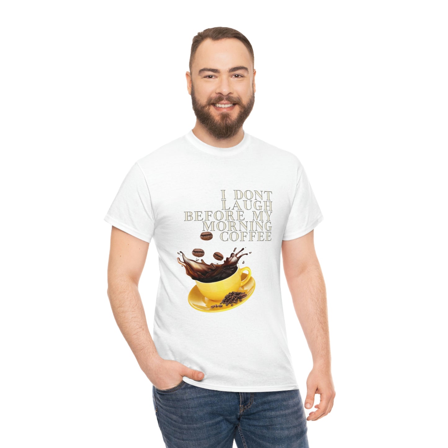 "Not before my morning Coffee" Unisex Heavy Cotton Tee