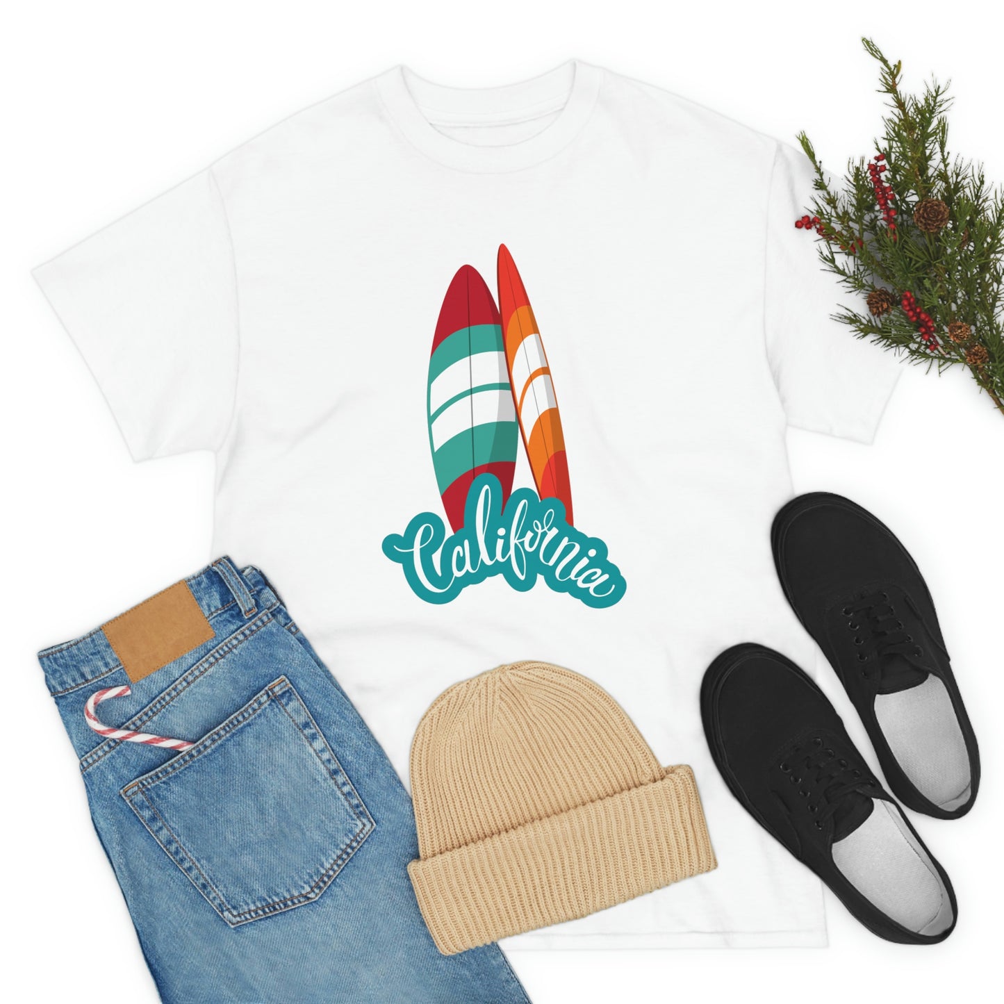 CALIFORNIA SURFS UP Unisex Heavy Cotton Tee
