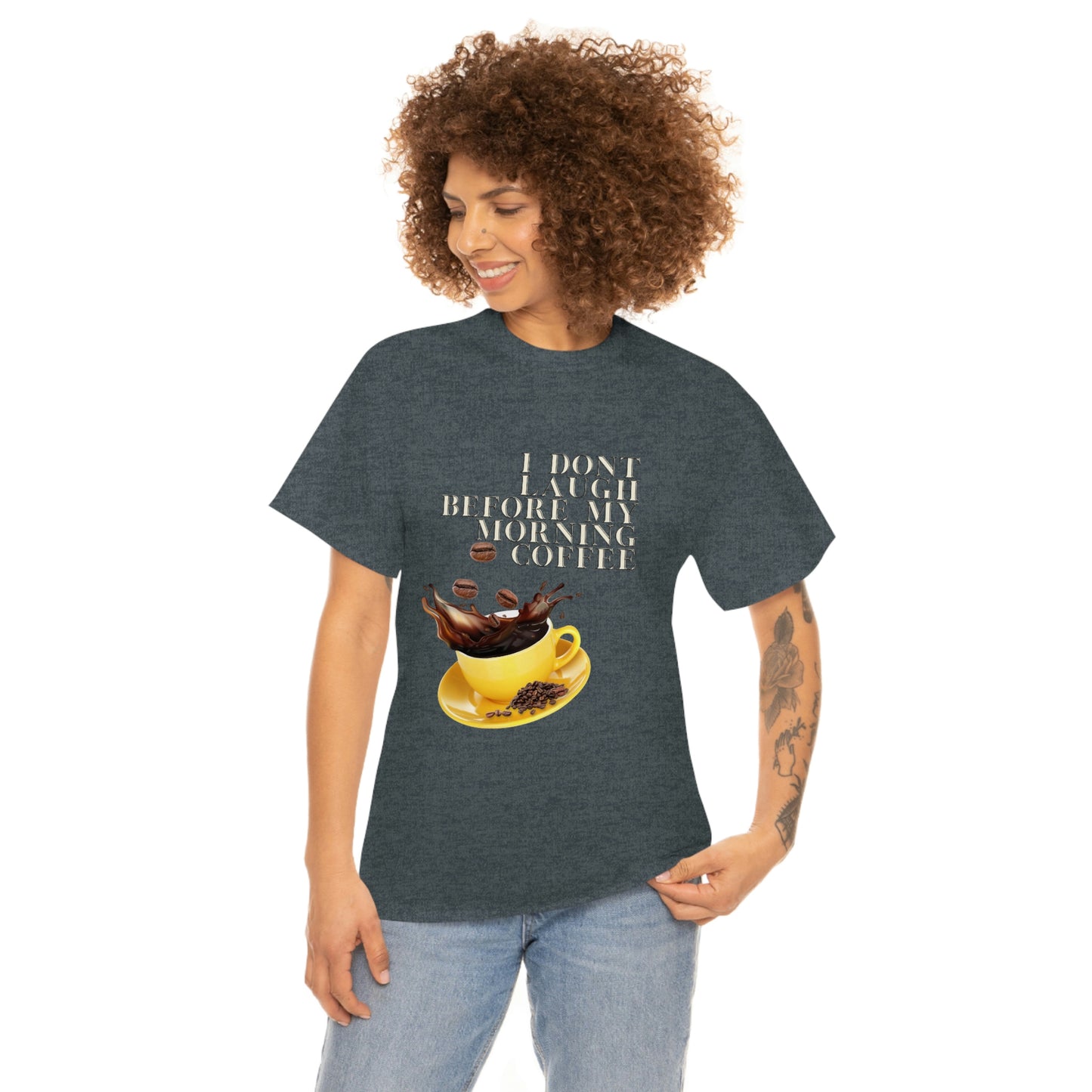 "Not before my morning Coffee" Unisex Heavy Cotton Tee