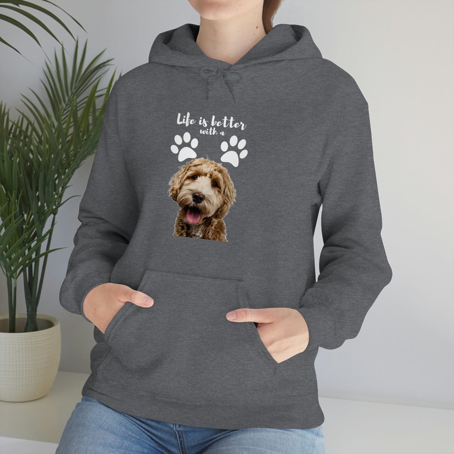 Life is better with a DOG   Unisex Heavy Blend™ Hooded Sweatshirt