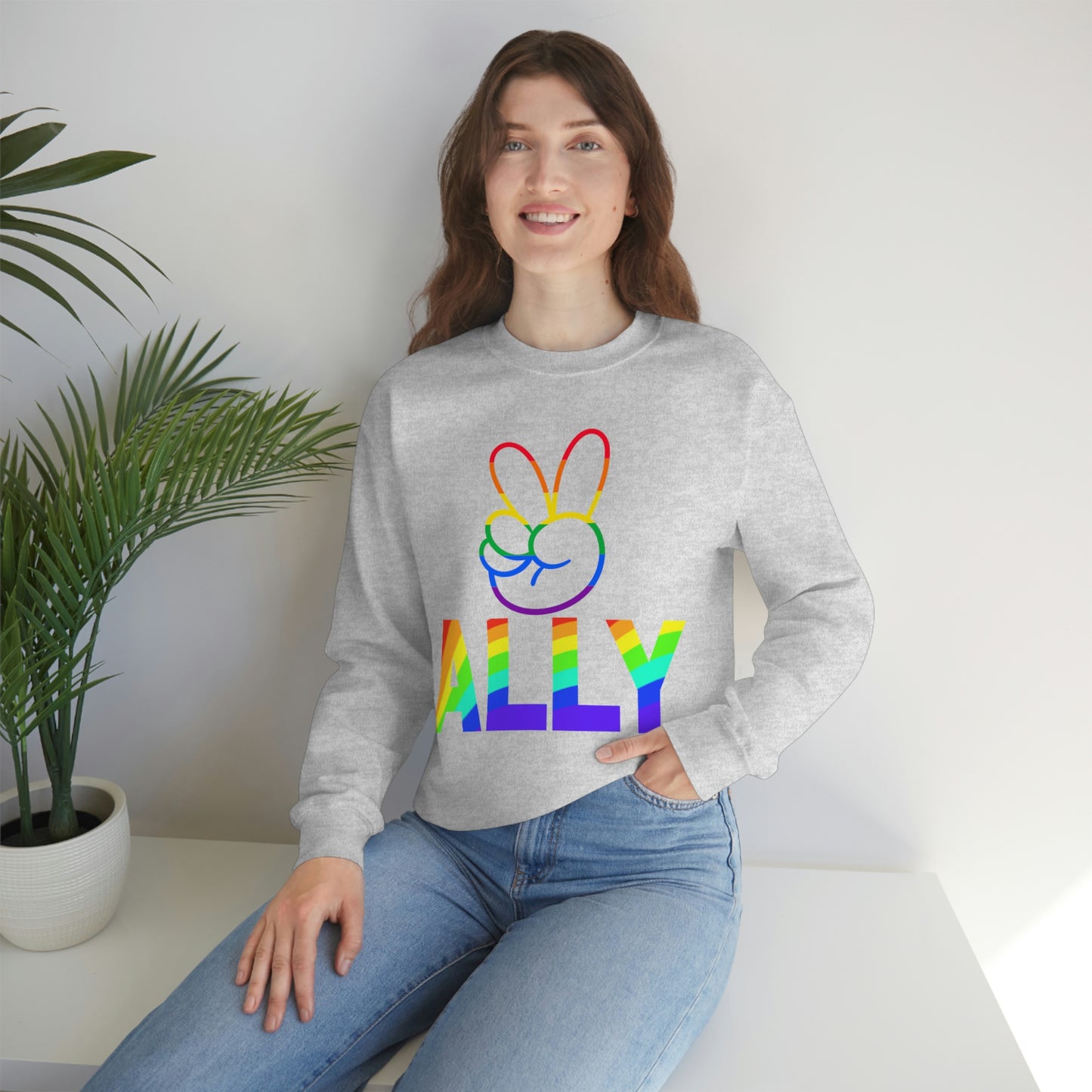 PRIDE ALLY Unisex Heavy Blend™ Crewneck Sweatshirt