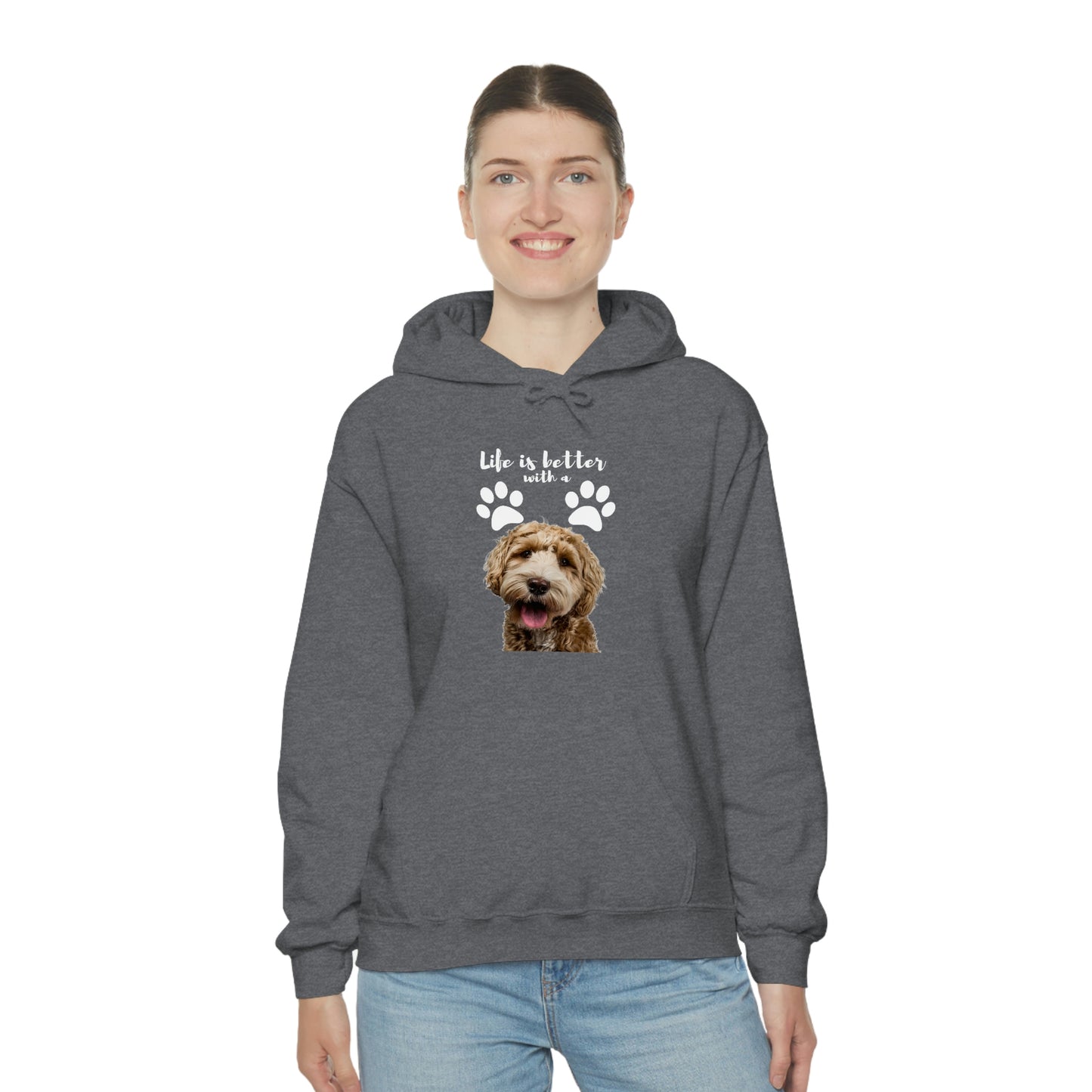 Life is better with a DOG   Unisex Heavy Blend™ Hooded Sweatshirt