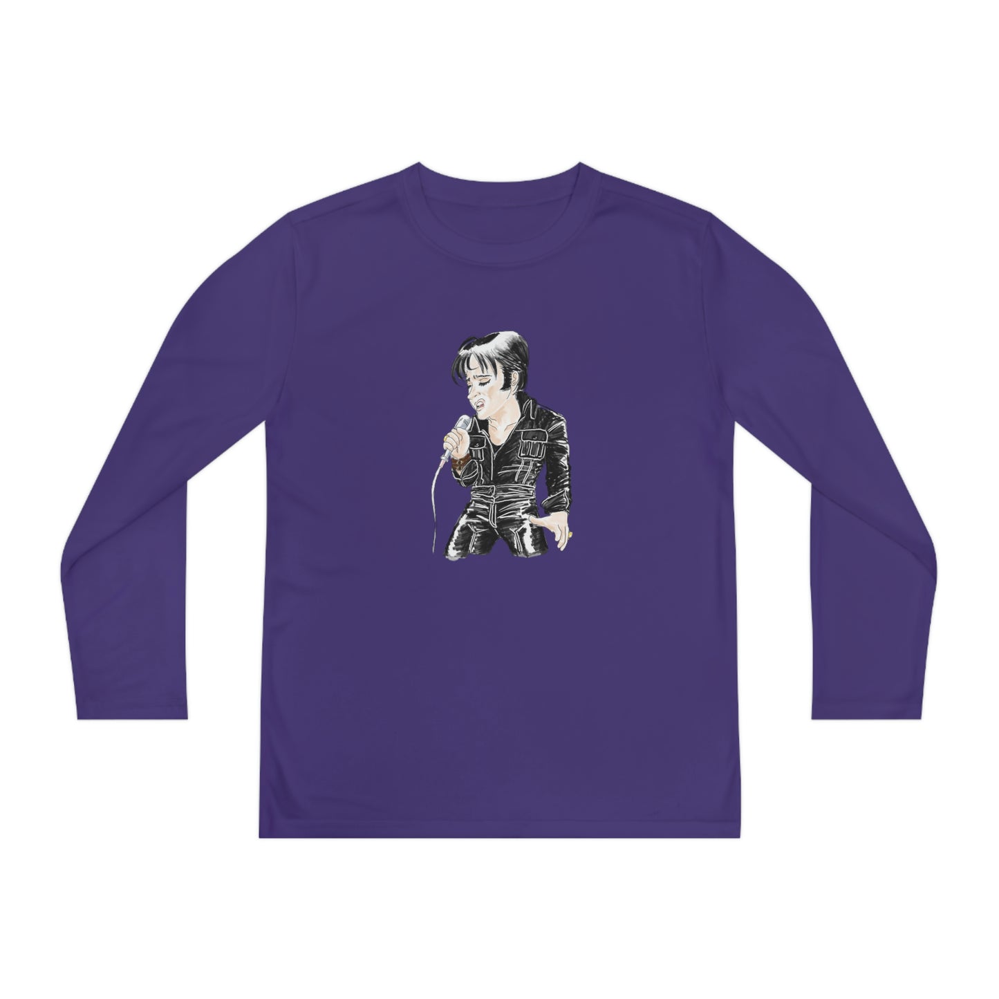 Artist Rendering of ELVIS ~ Youth Long Sleeve Competitor Tee