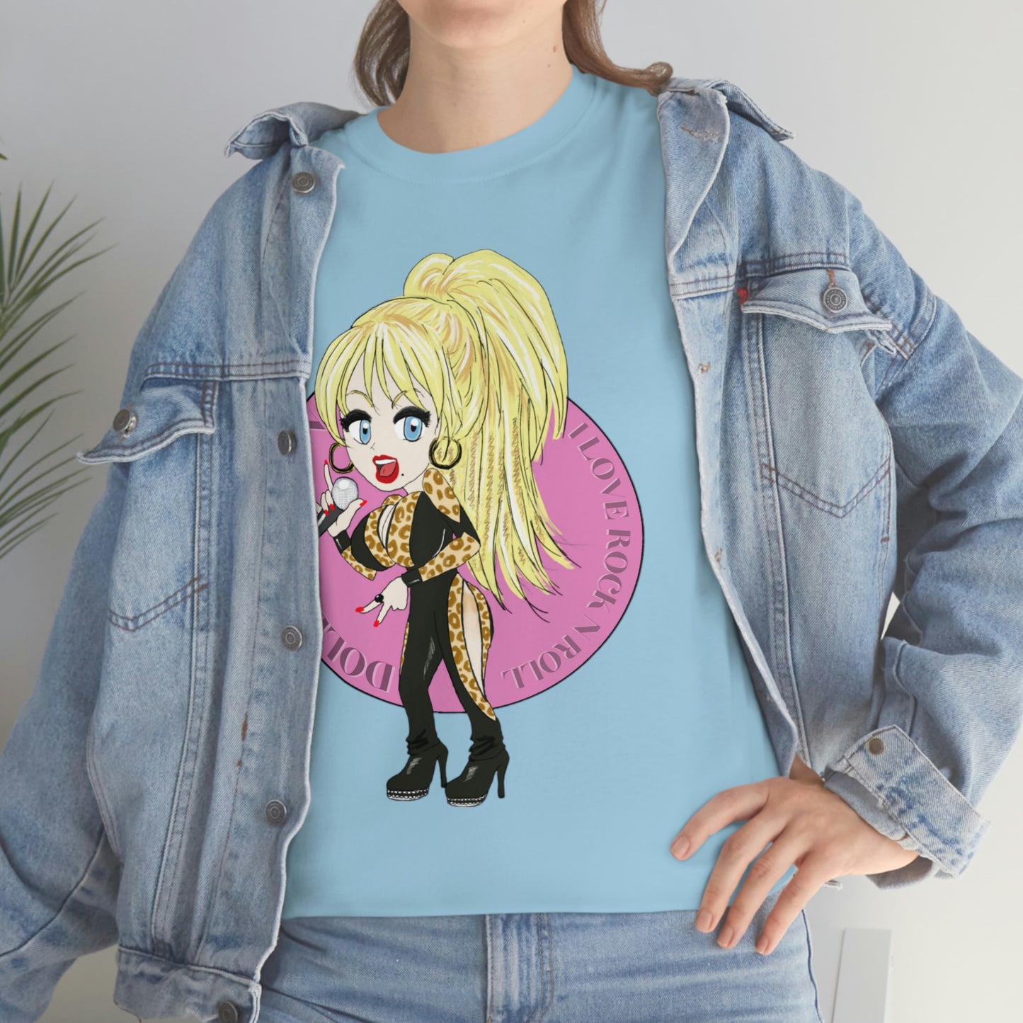 Dolly Parton ~I LOVE ROCK N ROLL Inspired Artwork ~Unisex Heavy Cotton Tee