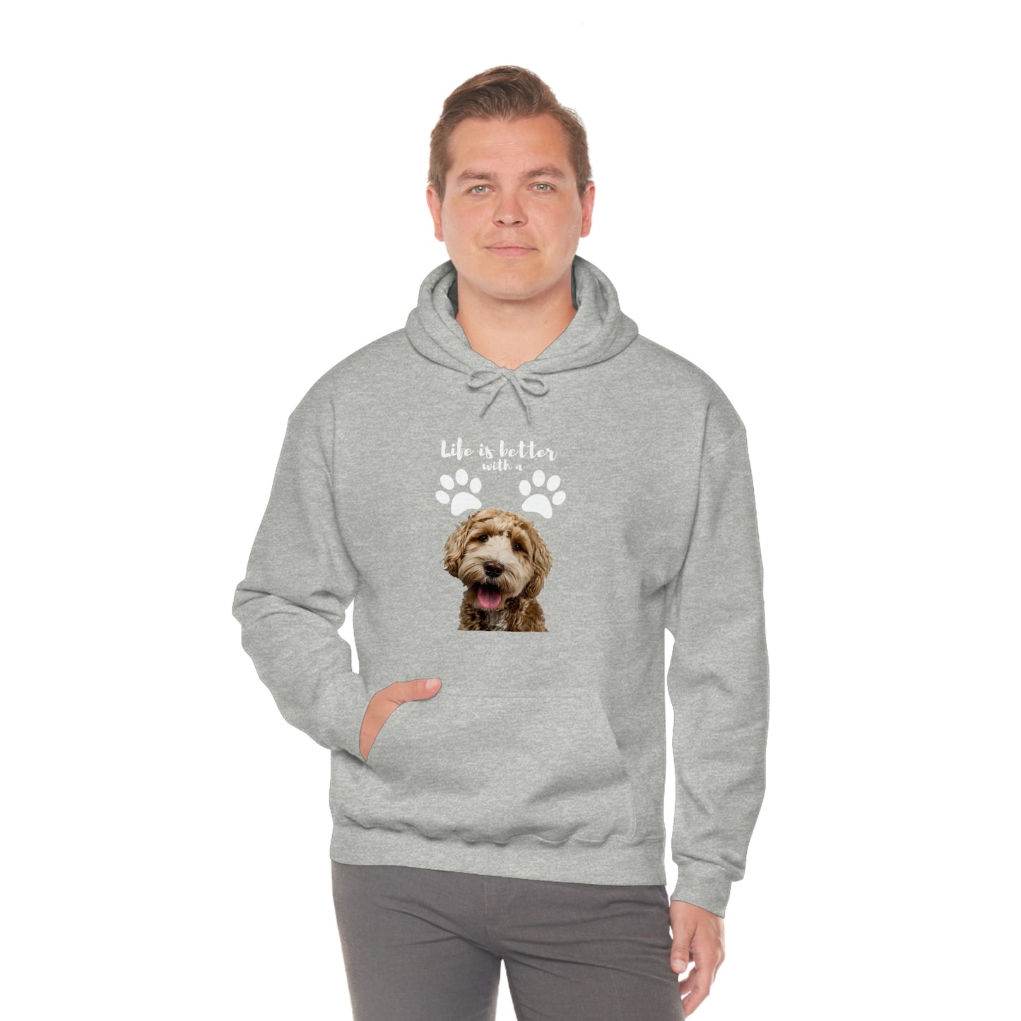 Life is better with a DOG   Unisex Heavy Blend™ Hooded Sweatshirt