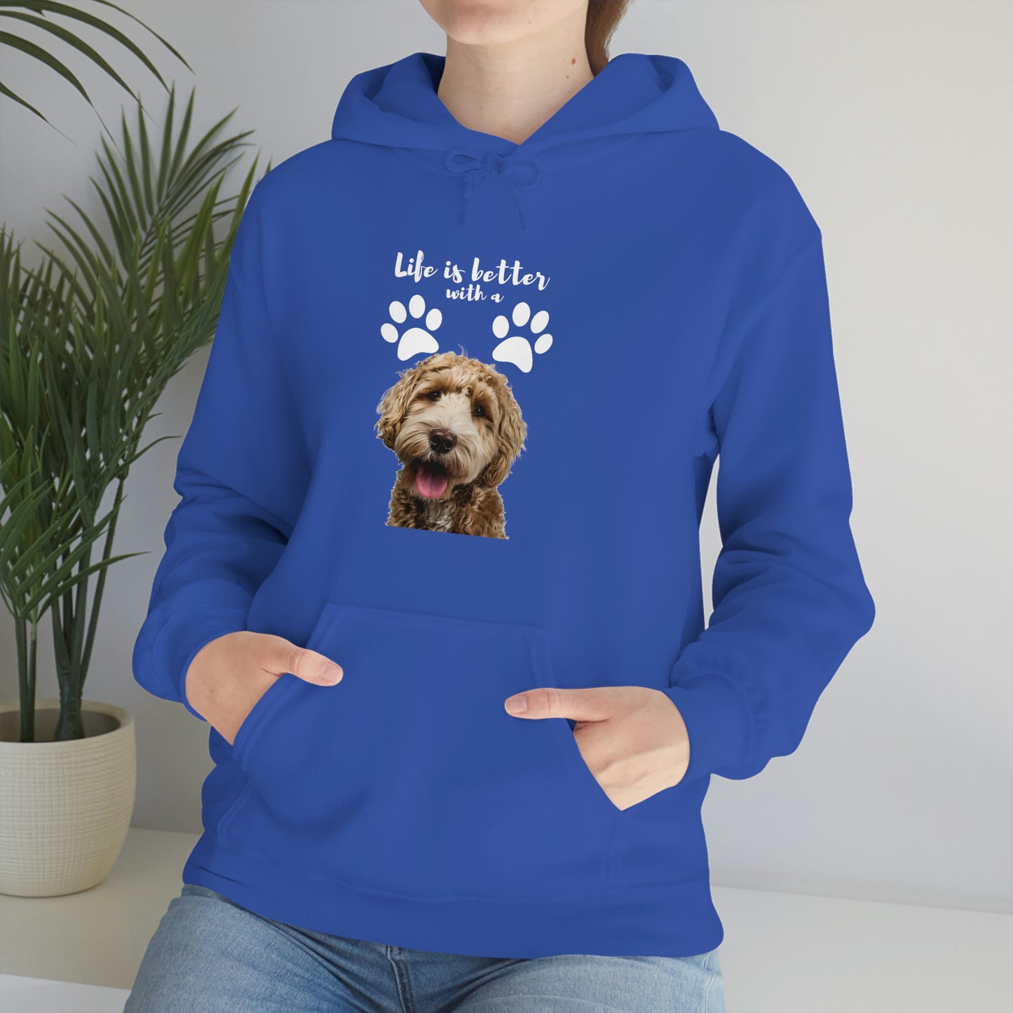 Life is better with a DOG   Unisex Heavy Blend™ Hooded Sweatshirt