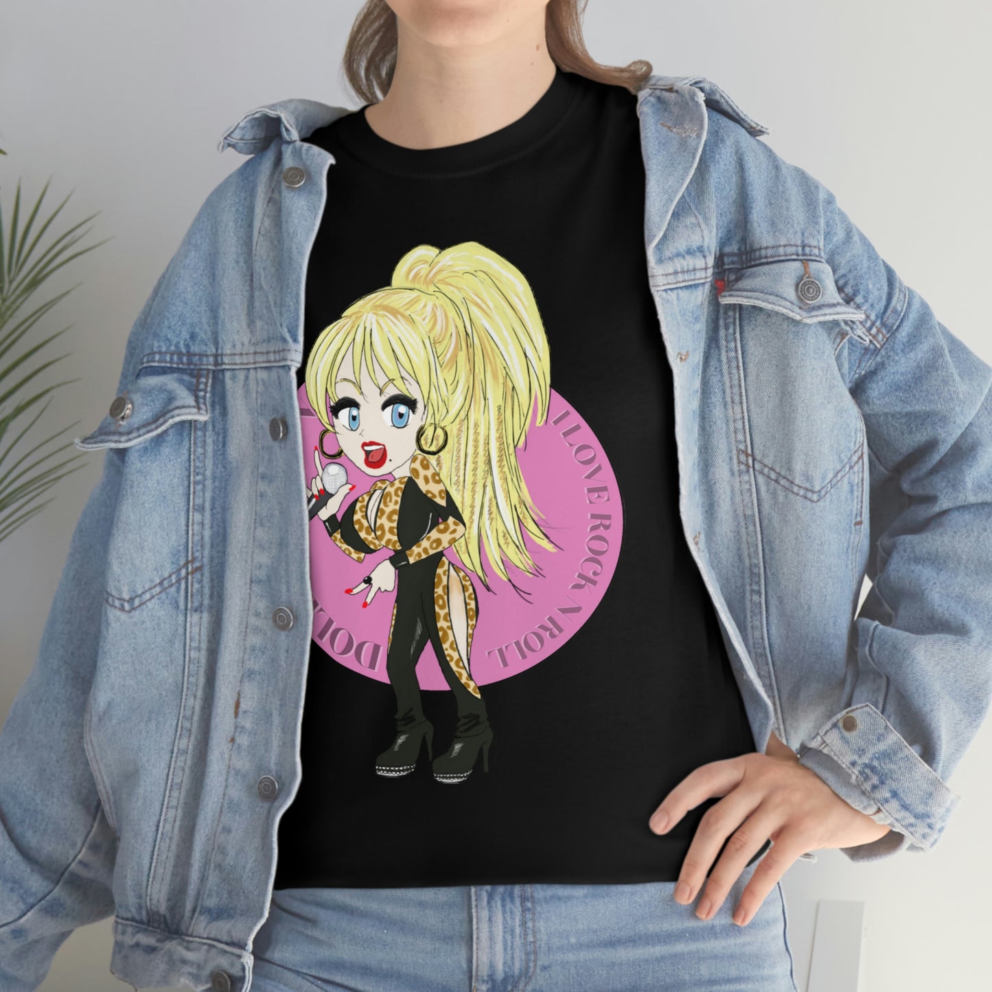 Dolly Parton ~I LOVE ROCK N ROLL Inspired Artwork ~Unisex Heavy Cotton Tee