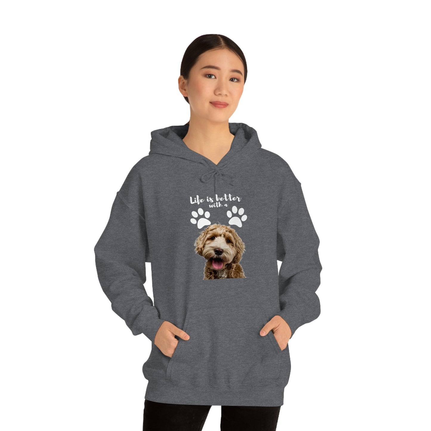 Life is better with a DOG   Unisex Heavy Blend™ Hooded Sweatshirt