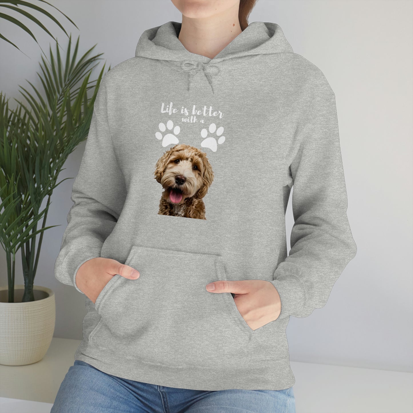 Life is better with a DOG   Unisex Heavy Blend™ Hooded Sweatshirt