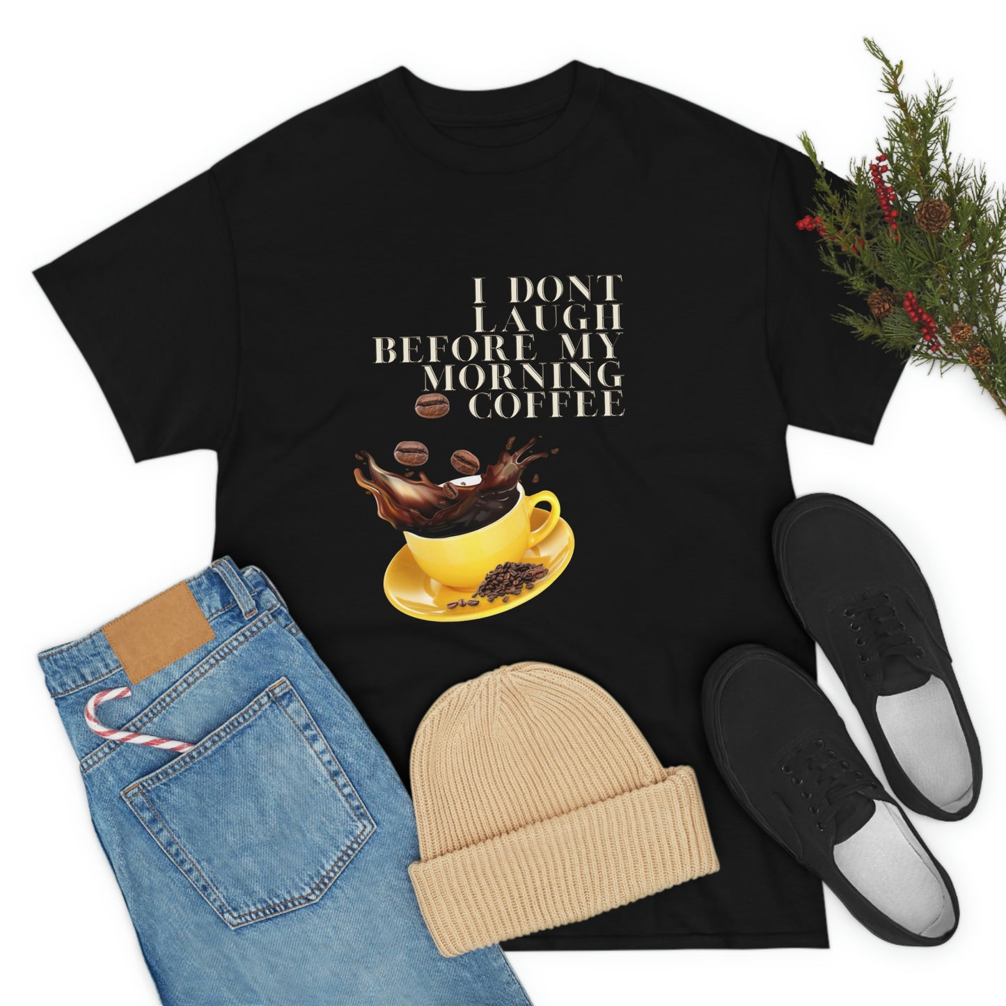 "Not before my morning Coffee" Unisex Heavy Cotton Tee