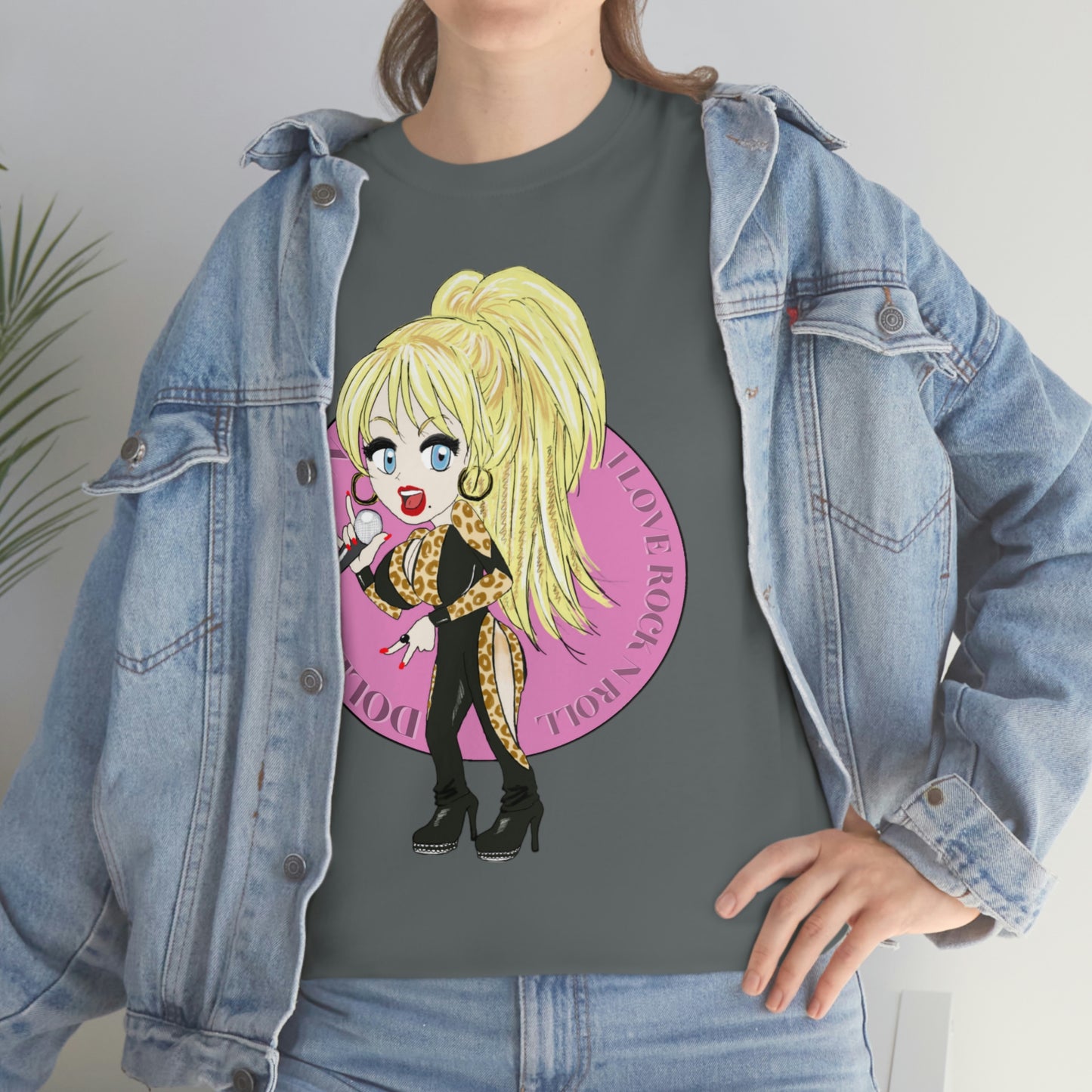 Dolly Parton ~I LOVE ROCK N ROLL Inspired Artwork ~Unisex Heavy Cotton Tee