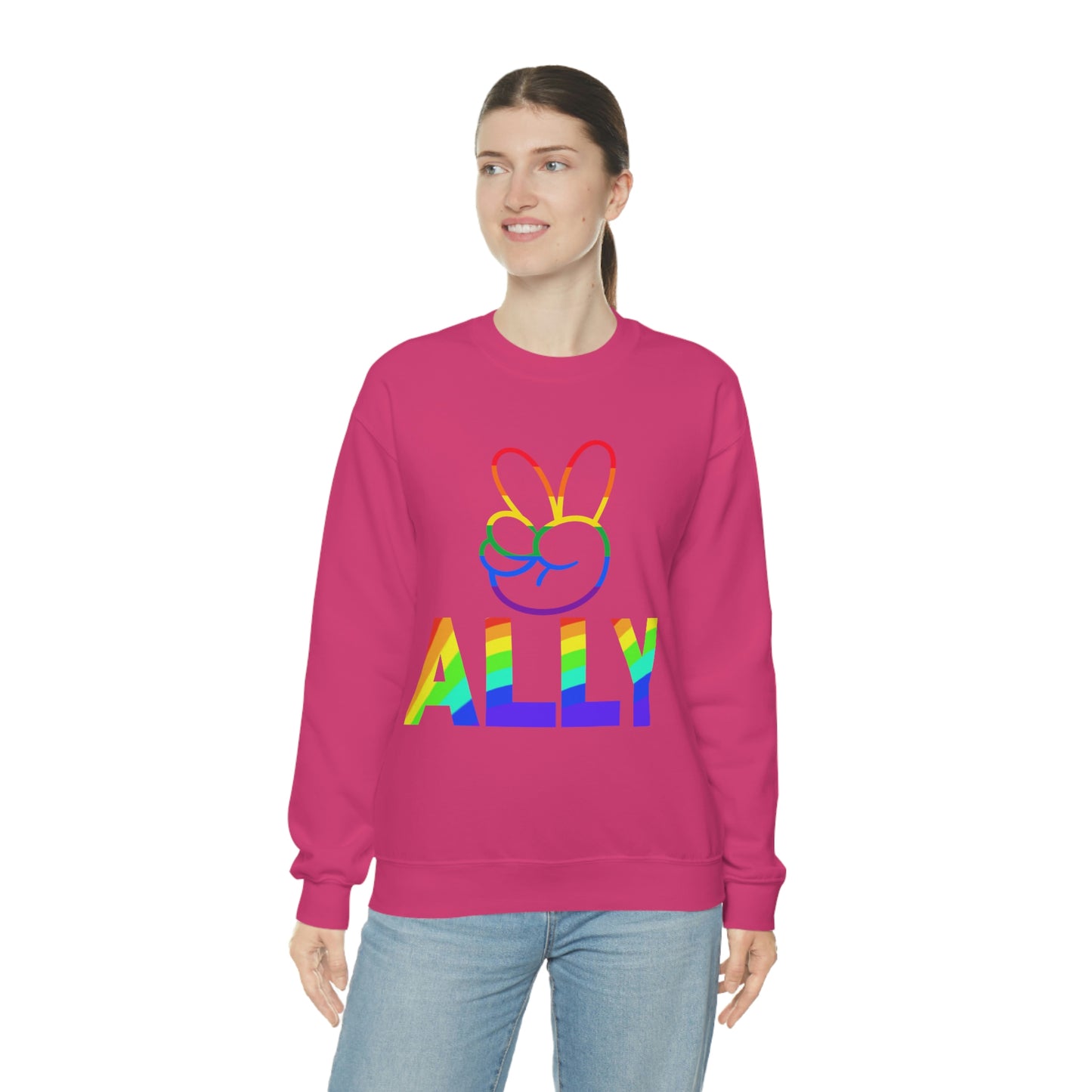 PRIDE ALLY Unisex Heavy Blend™ Crewneck Sweatshirt