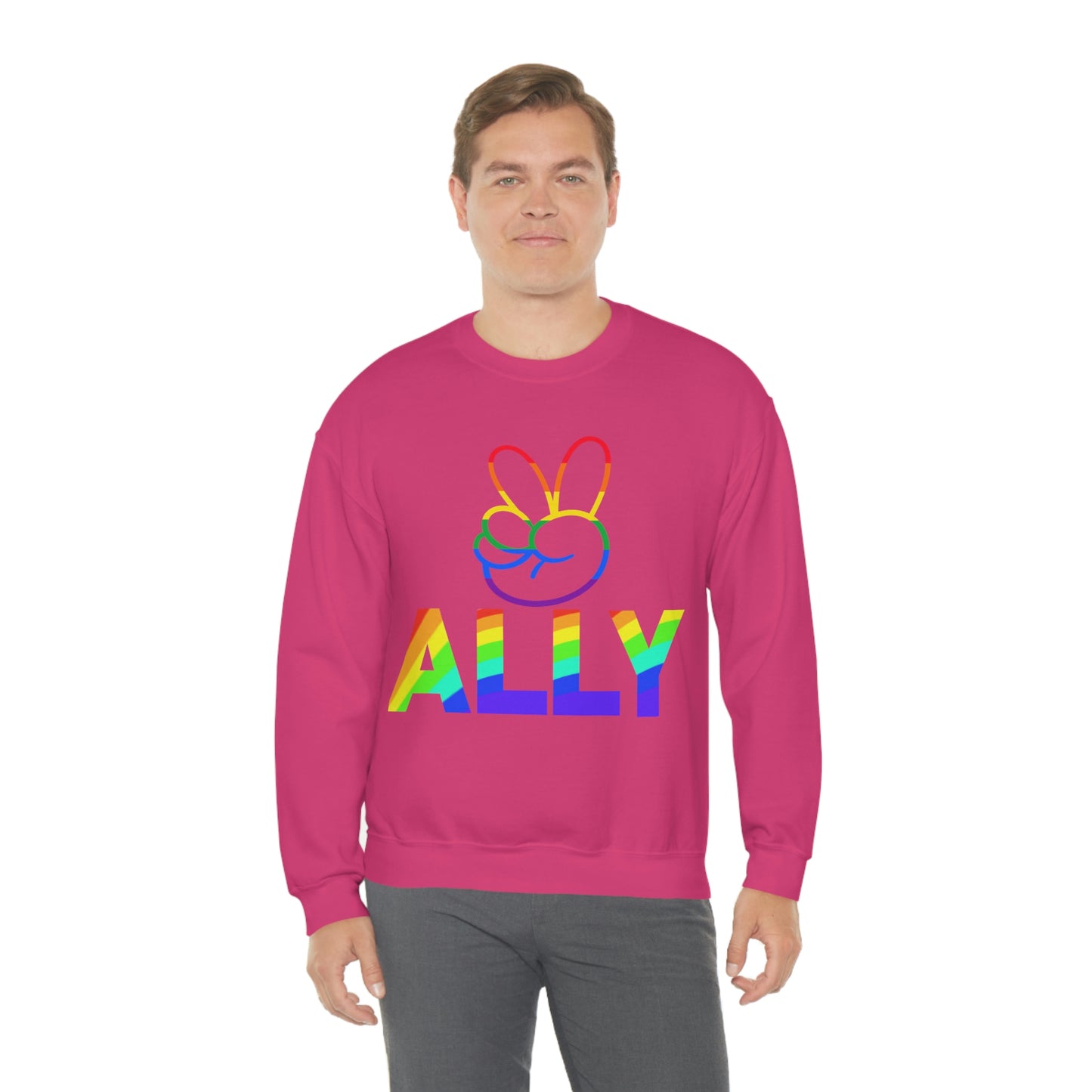 PRIDE ALLY Unisex Heavy Blend™ Crewneck Sweatshirt