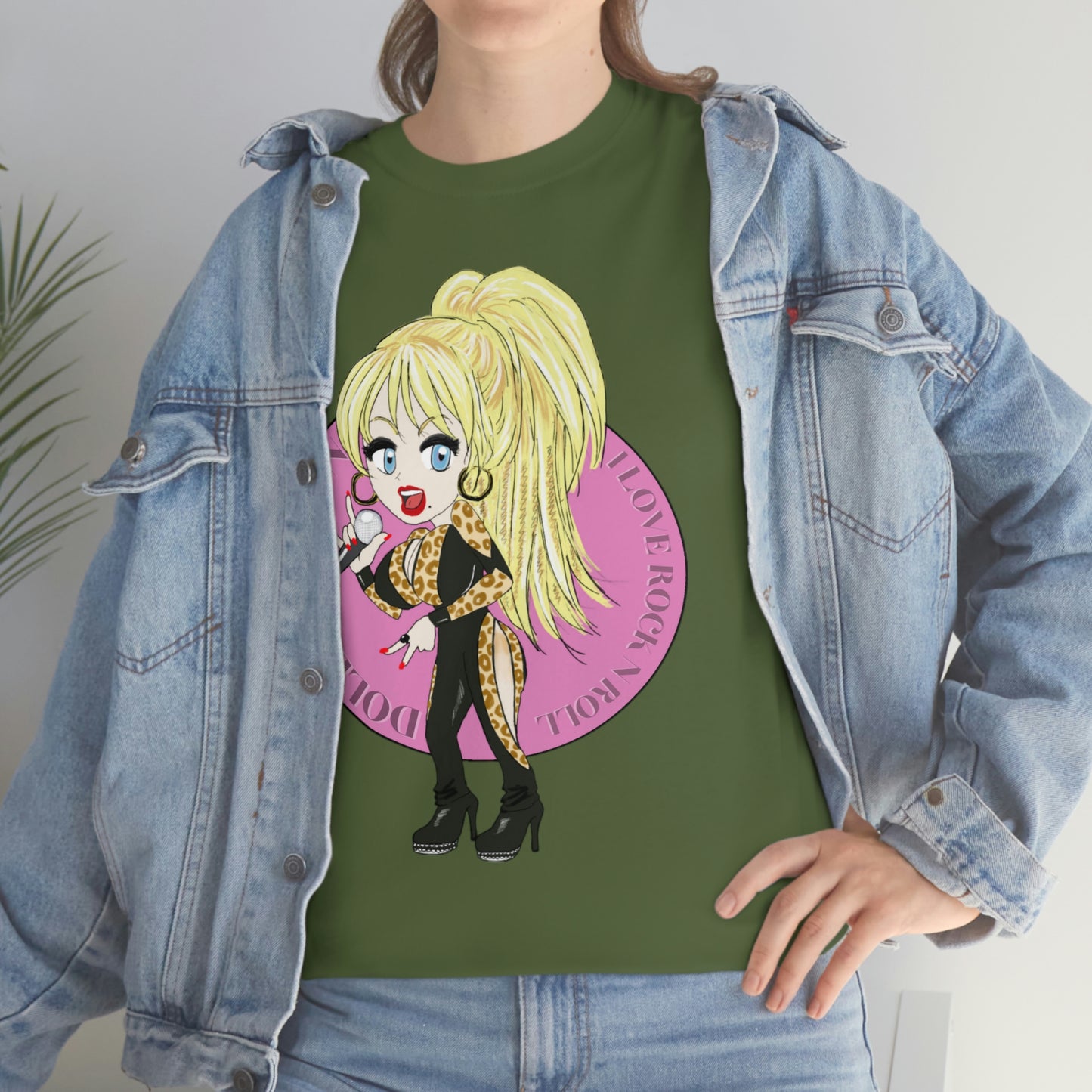 Dolly Parton ~I LOVE ROCK N ROLL Inspired Artwork ~Unisex Heavy Cotton Tee