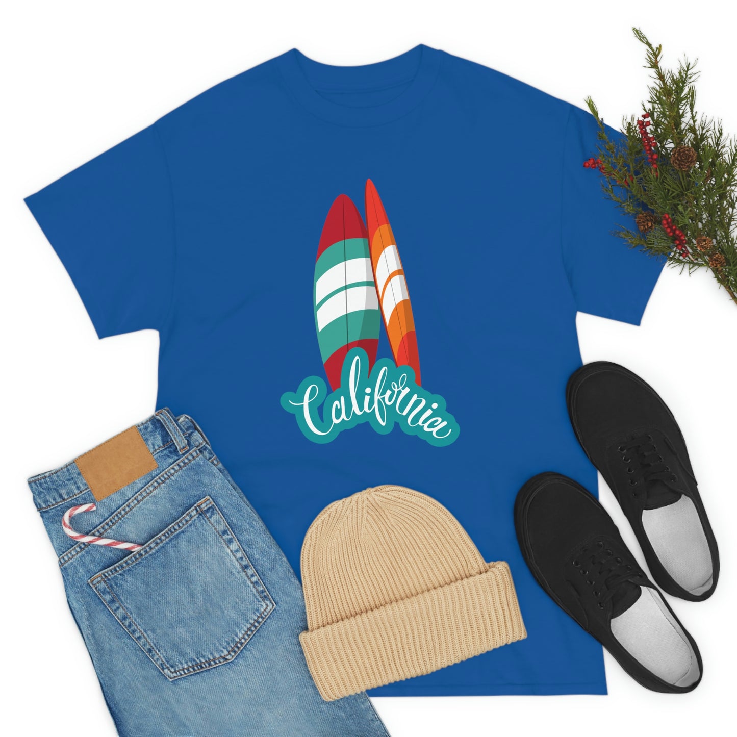 CALIFORNIA SURFS UP Unisex Heavy Cotton Tee