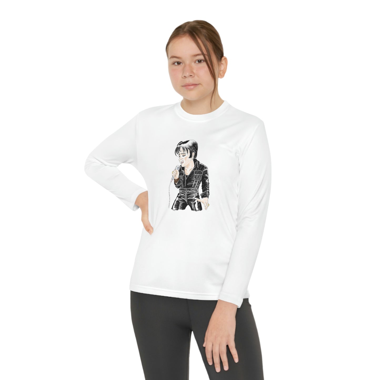 Artist Rendering of ELVIS ~ Youth Long Sleeve Competitor Tee