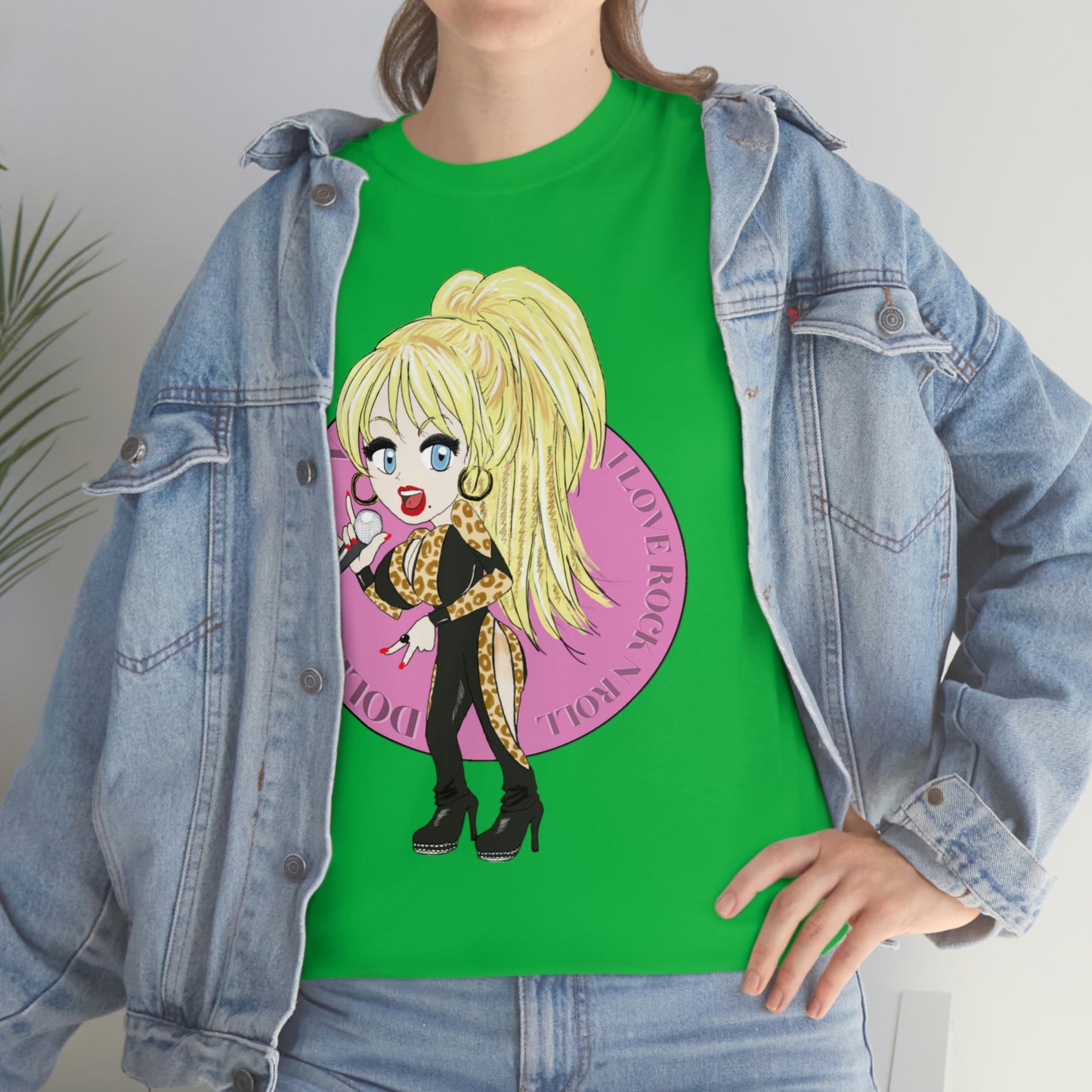 Dolly Parton ~I LOVE ROCK N ROLL Inspired Artwork ~Unisex Heavy Cotton Tee