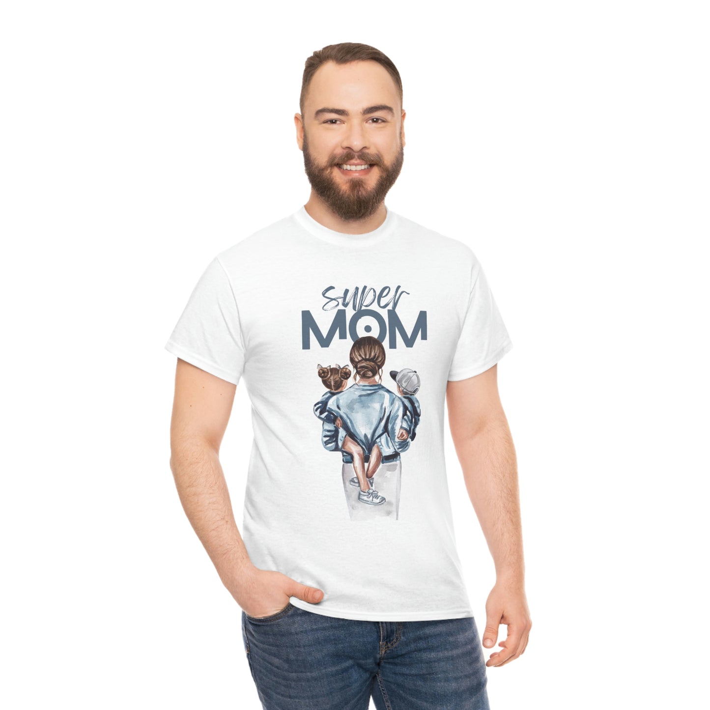 SUPER MOM Unisex Heavy Cotton Tee