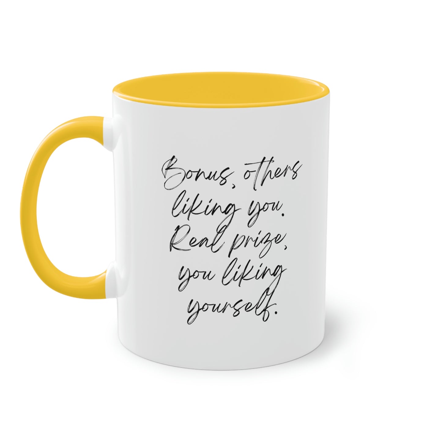 You Liking Yourself  Two-Tone Coffee Mug, 11oz