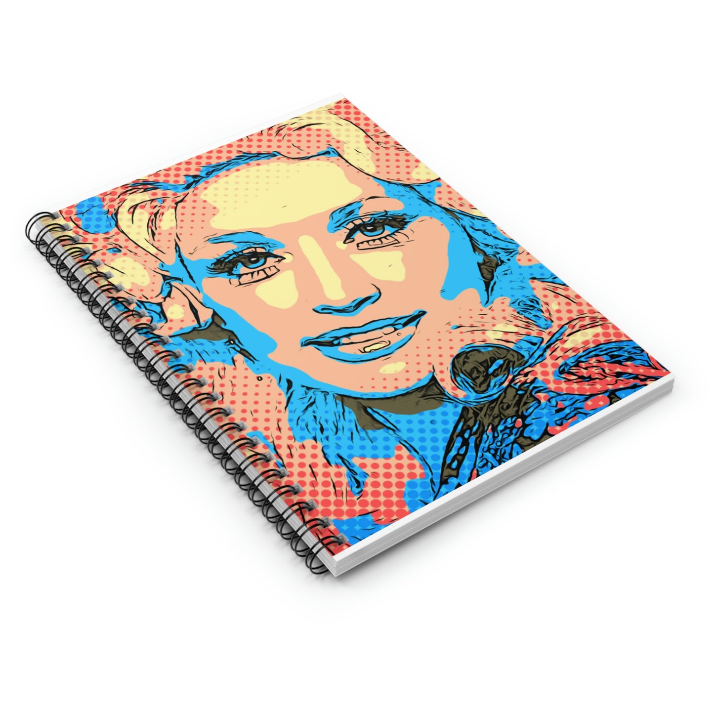 DOLLY PARTON ~ Retro Art Spiral Notebook - Ruled Line