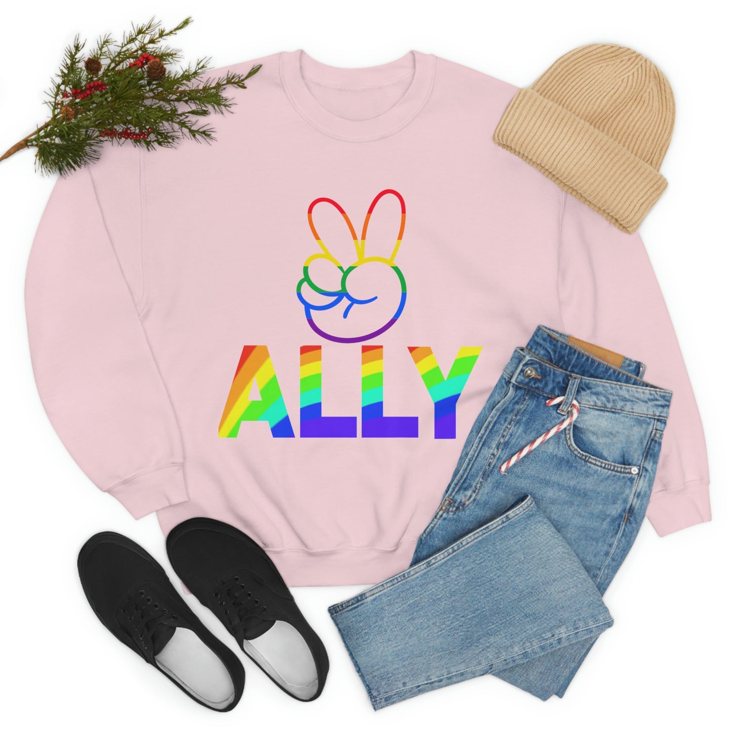 PRIDE ALLY Unisex Heavy Blend™ Crewneck Sweatshirt