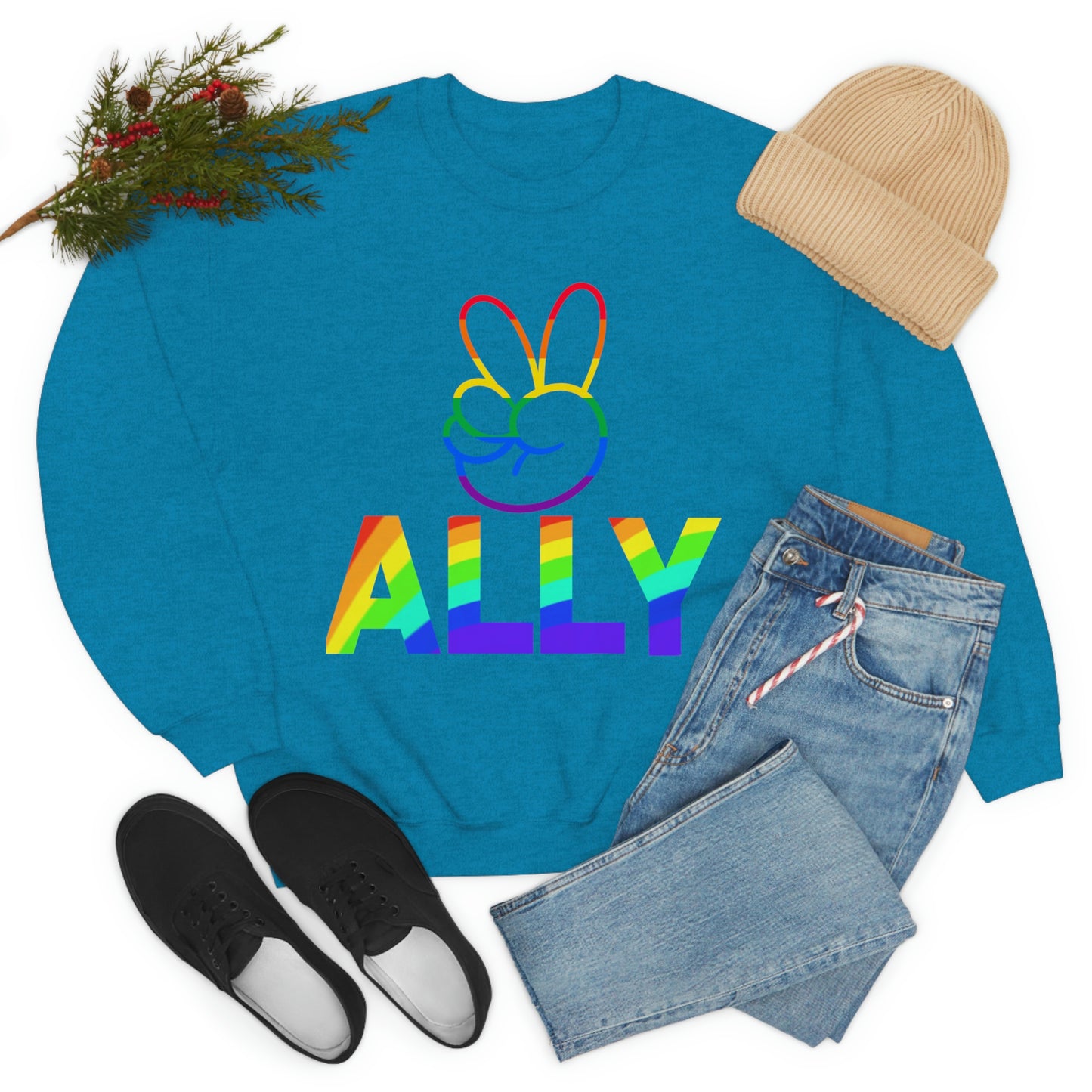 PRIDE ALLY Unisex Heavy Blend™ Crewneck Sweatshirt