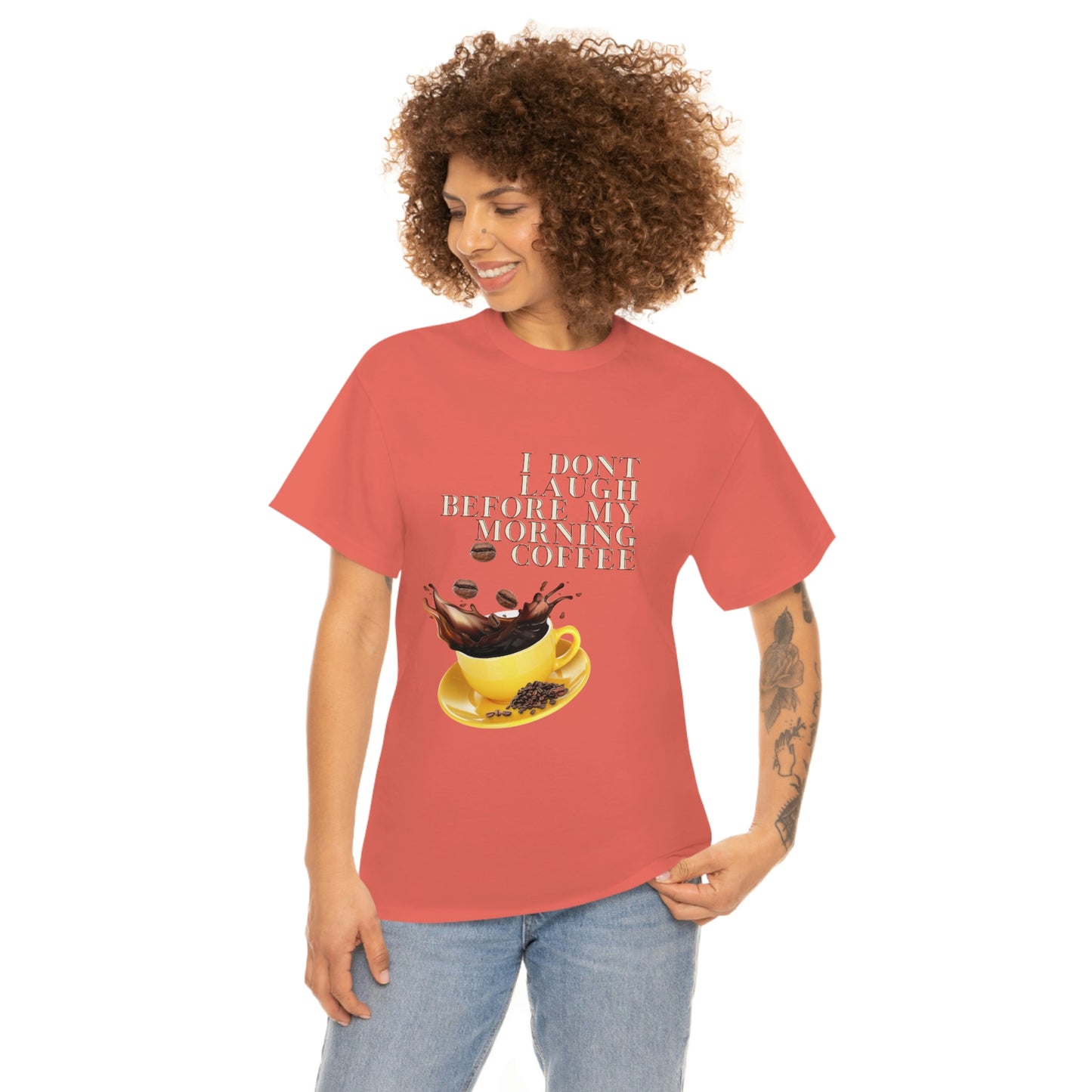 "Not before my morning Coffee" Unisex Heavy Cotton Tee