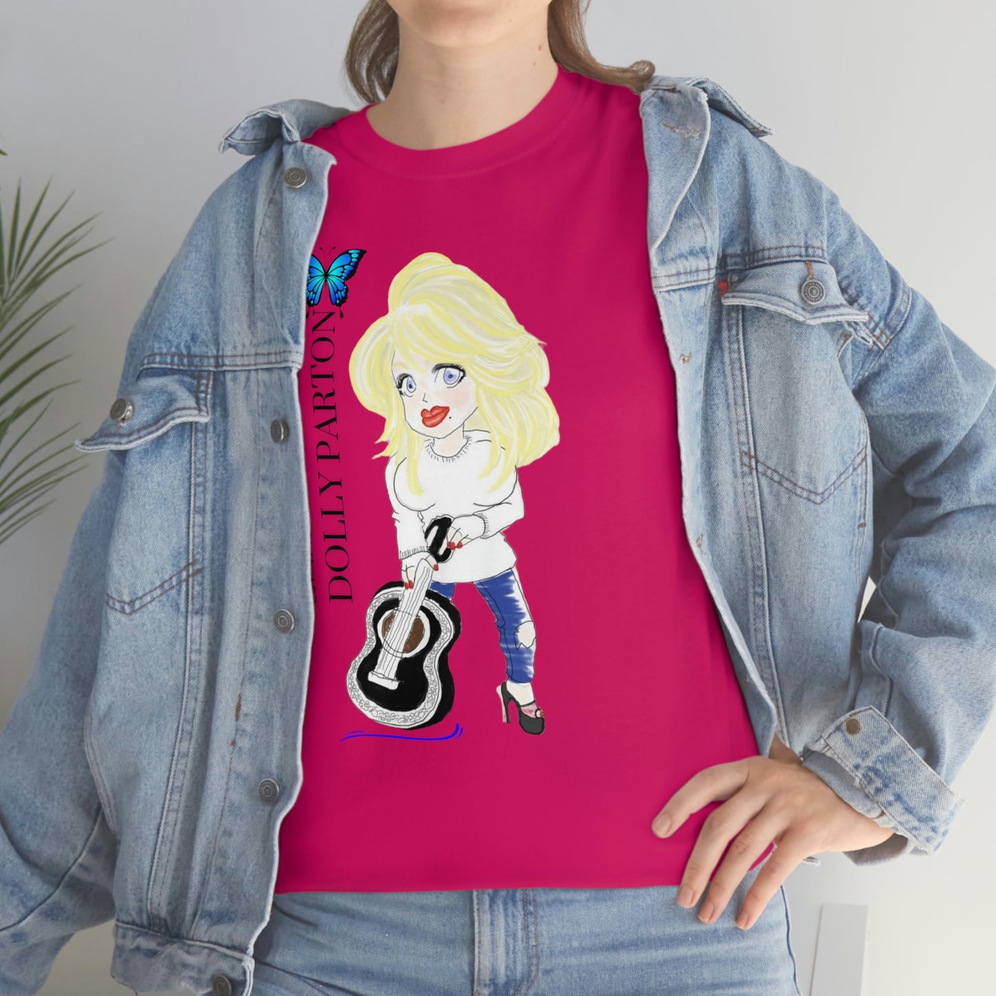 Artist Rendering of Dolly Parton   Unisex Heavy Cotton Tee