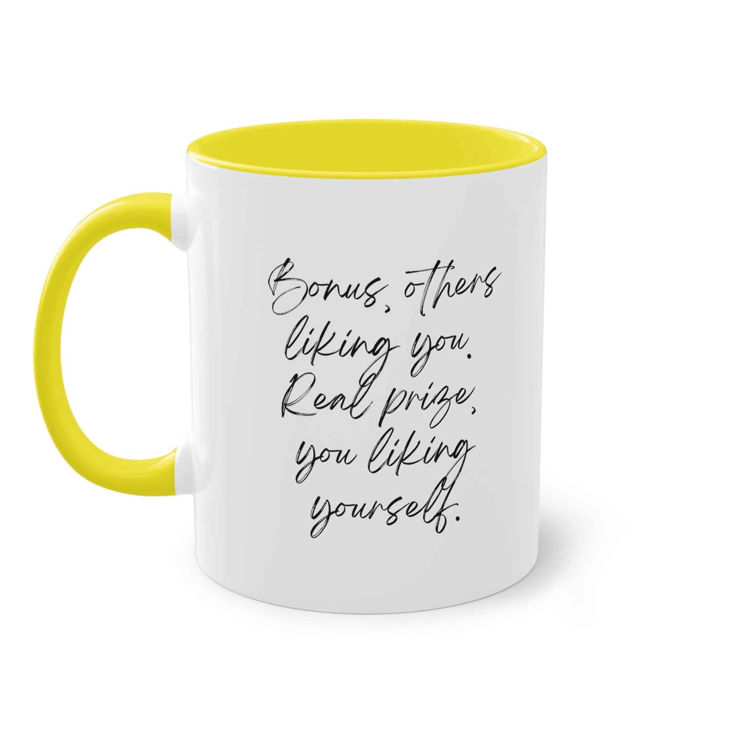 You Liking Yourself  Two-Tone Coffee Mug, 11oz