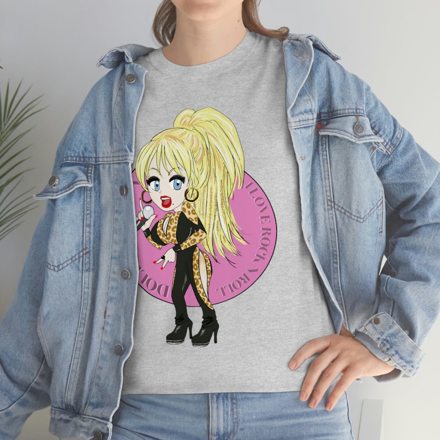 Dolly Parton ~I LOVE ROCK N ROLL Inspired Artwork ~Unisex Heavy Cotton Tee