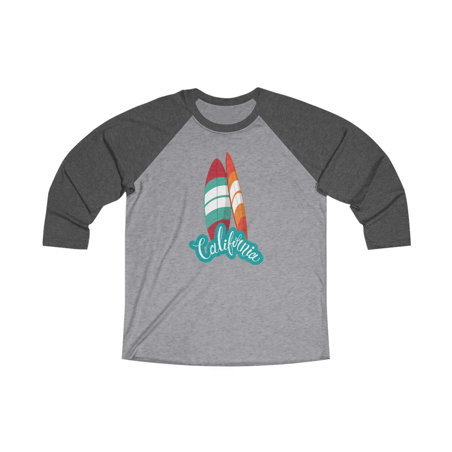 CALIFORNIA SURFING Unisex Tri-Blend 3\4 Raglan Tee