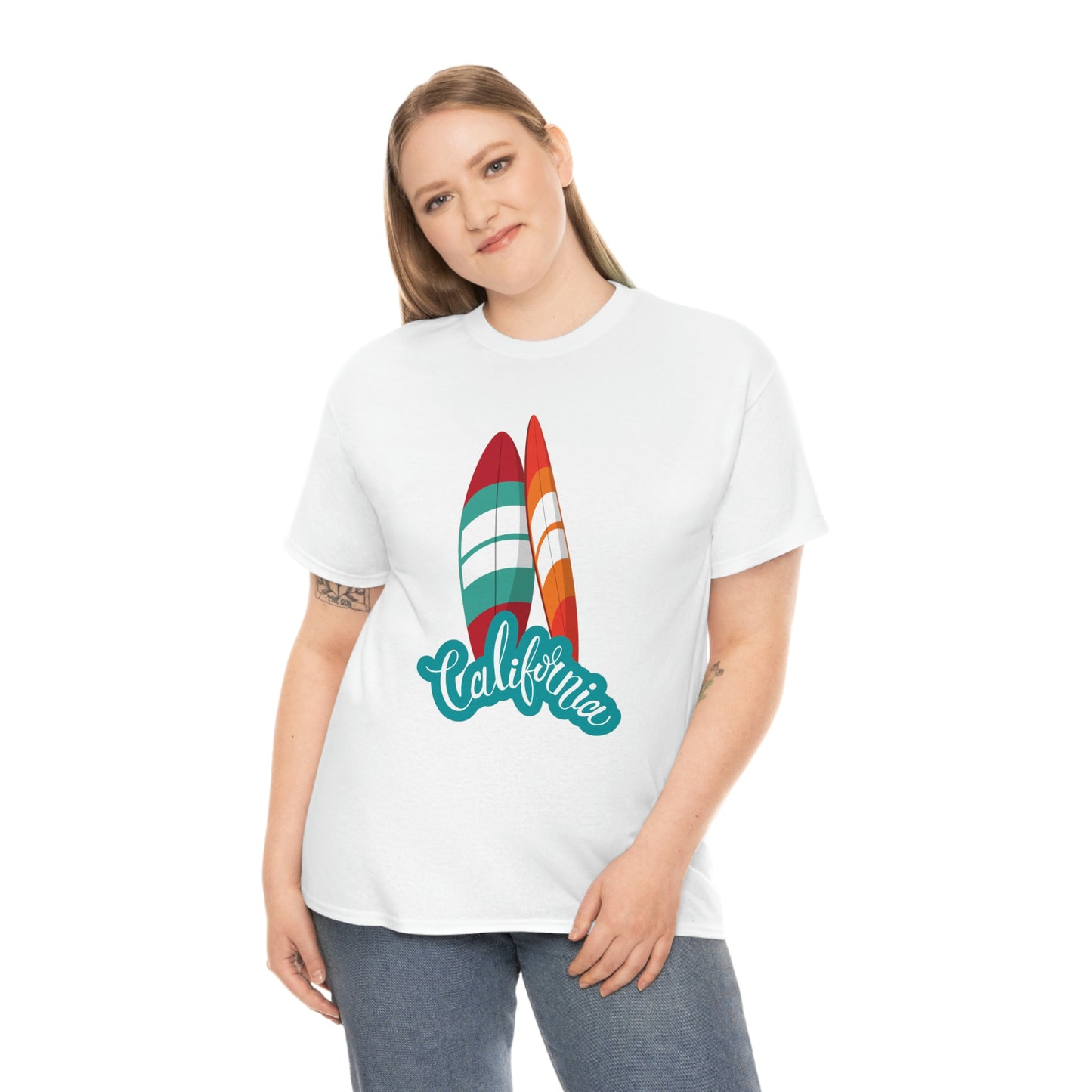 CALIFORNIA SURFS UP Unisex Heavy Cotton Tee