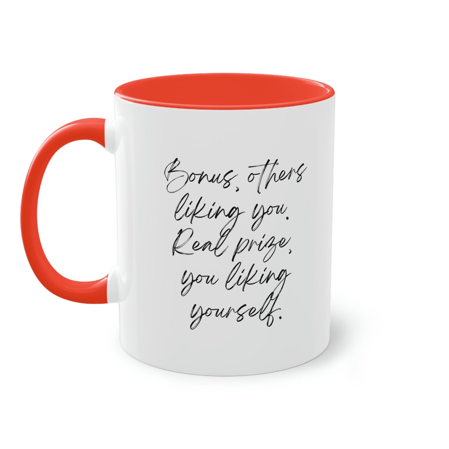 You Liking Yourself  Two-Tone Coffee Mug, 11oz