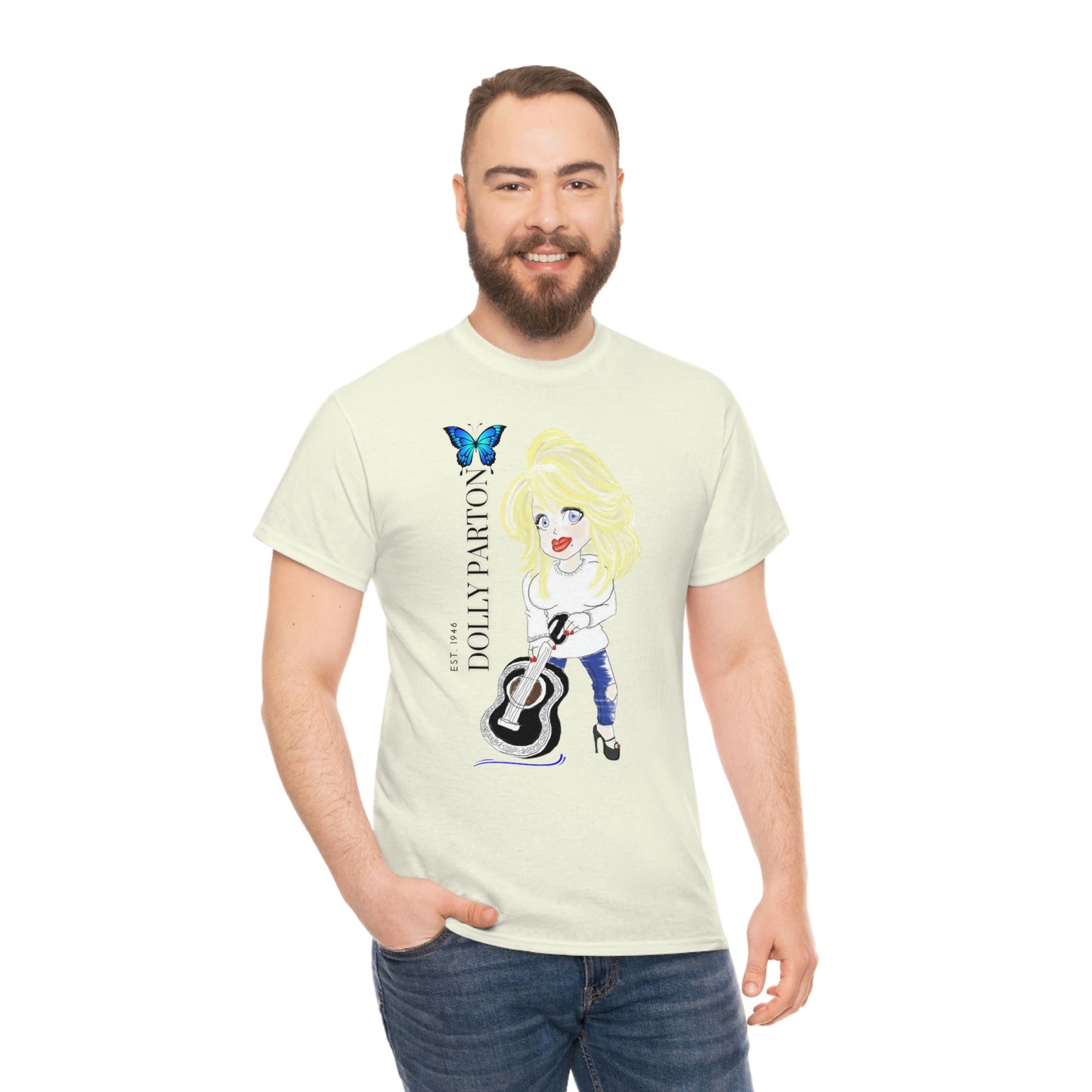 Artist Rendering of Dolly Parton   Unisex Heavy Cotton Tee