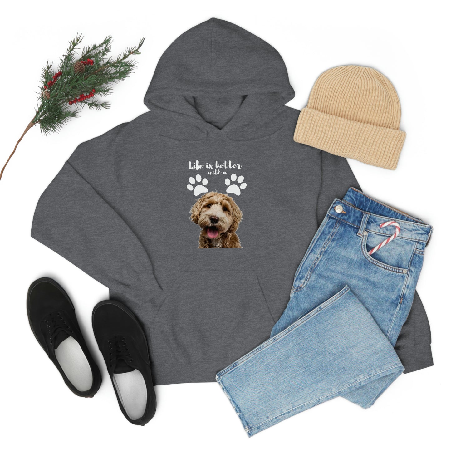 Life is better with a DOG   Unisex Heavy Blend™ Hooded Sweatshirt