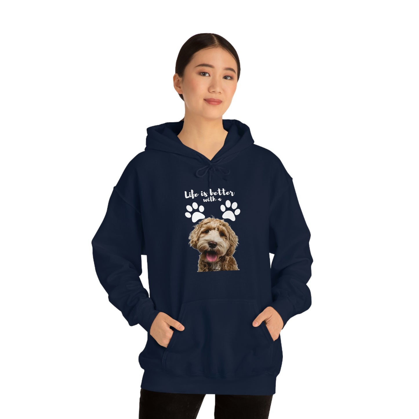 Life is better with a DOG   Unisex Heavy Blend™ Hooded Sweatshirt