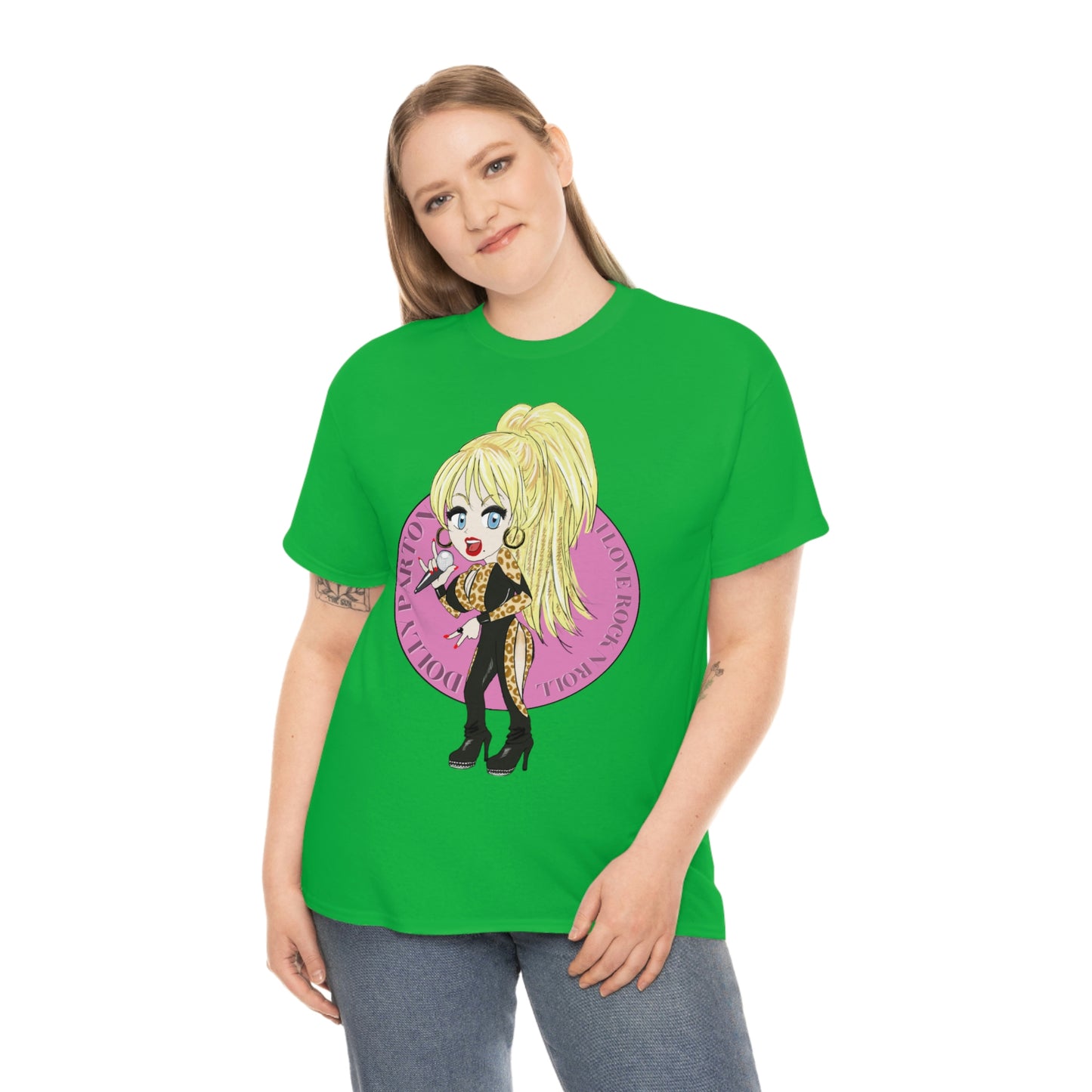 Dolly Parton ~I LOVE ROCK N ROLL Inspired Artwork ~Unisex Heavy Cotton Tee