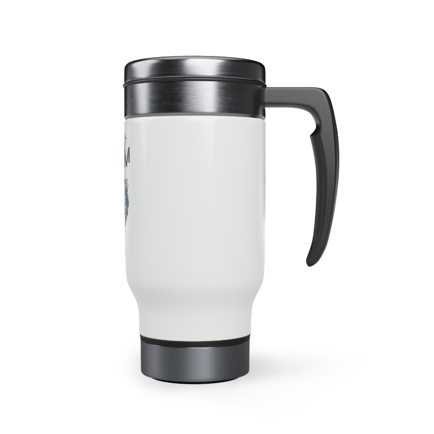 SUPER MOM Stainless Steel Travel Mug with Handle, 14oz