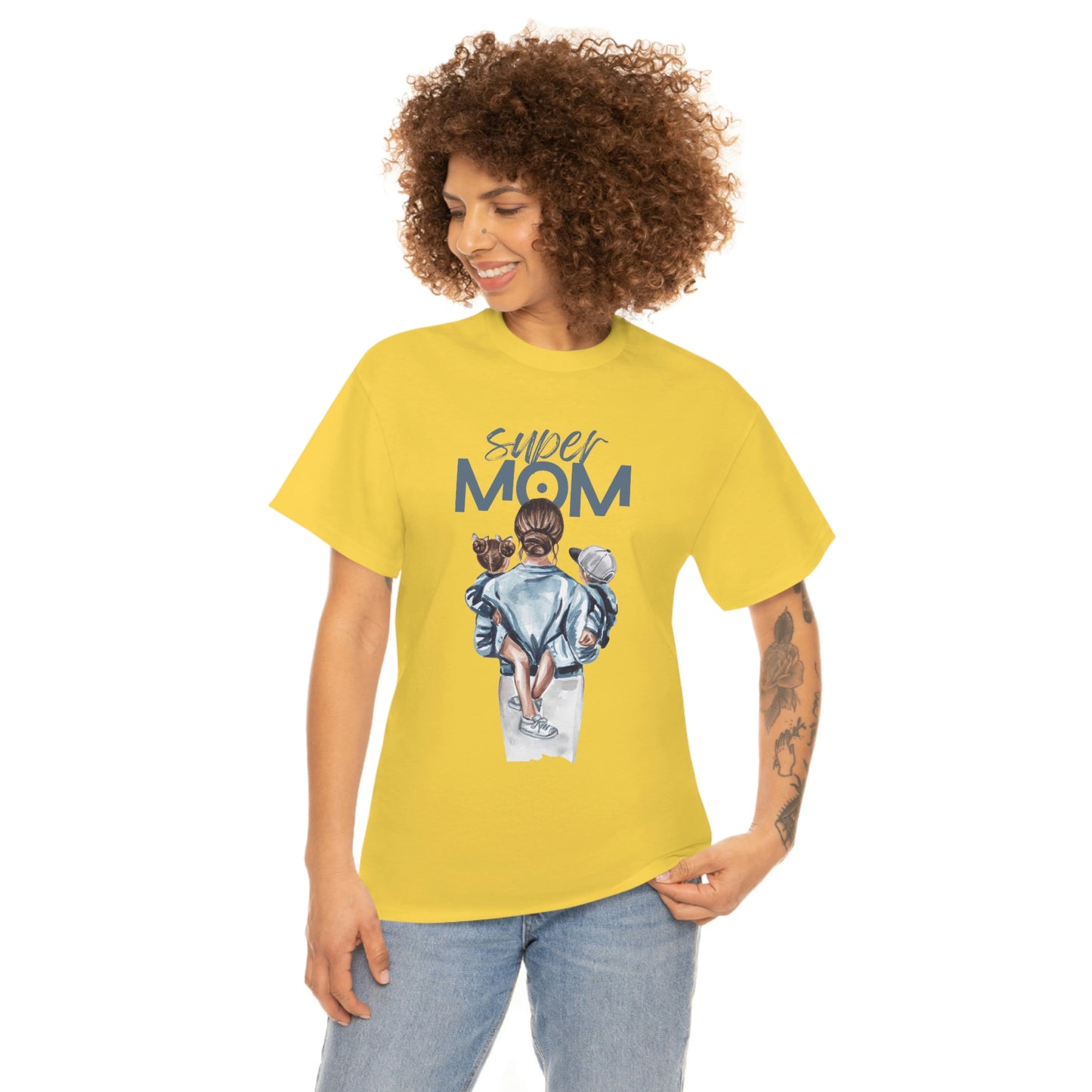 SUPER MOM Unisex Heavy Cotton Tee