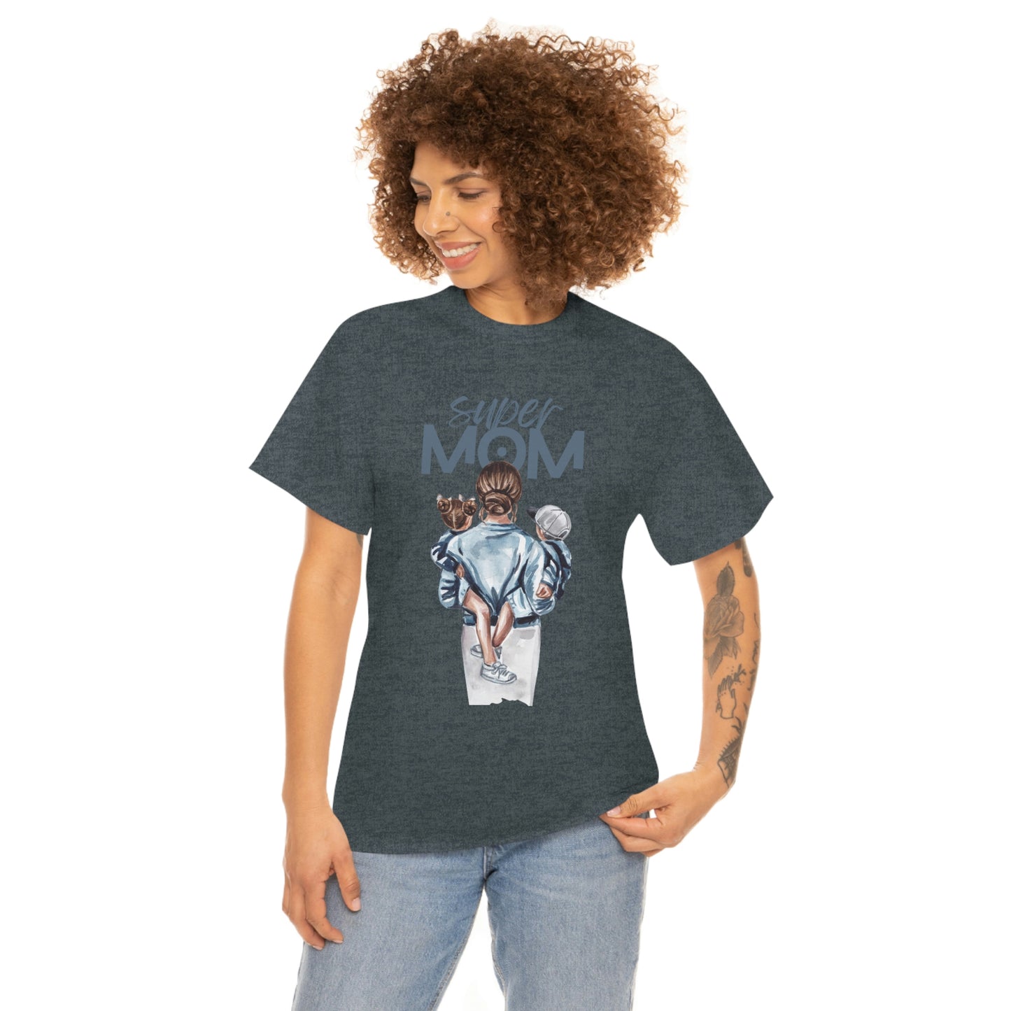 SUPER MOM Unisex Heavy Cotton Tee