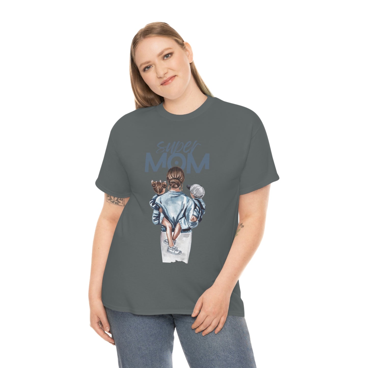 SUPER MOM Unisex Heavy Cotton Tee