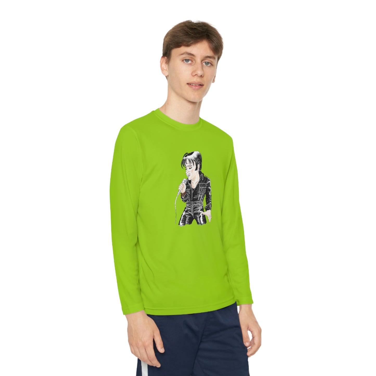 Artist Rendering of ELVIS ~ Youth Long Sleeve Competitor Tee