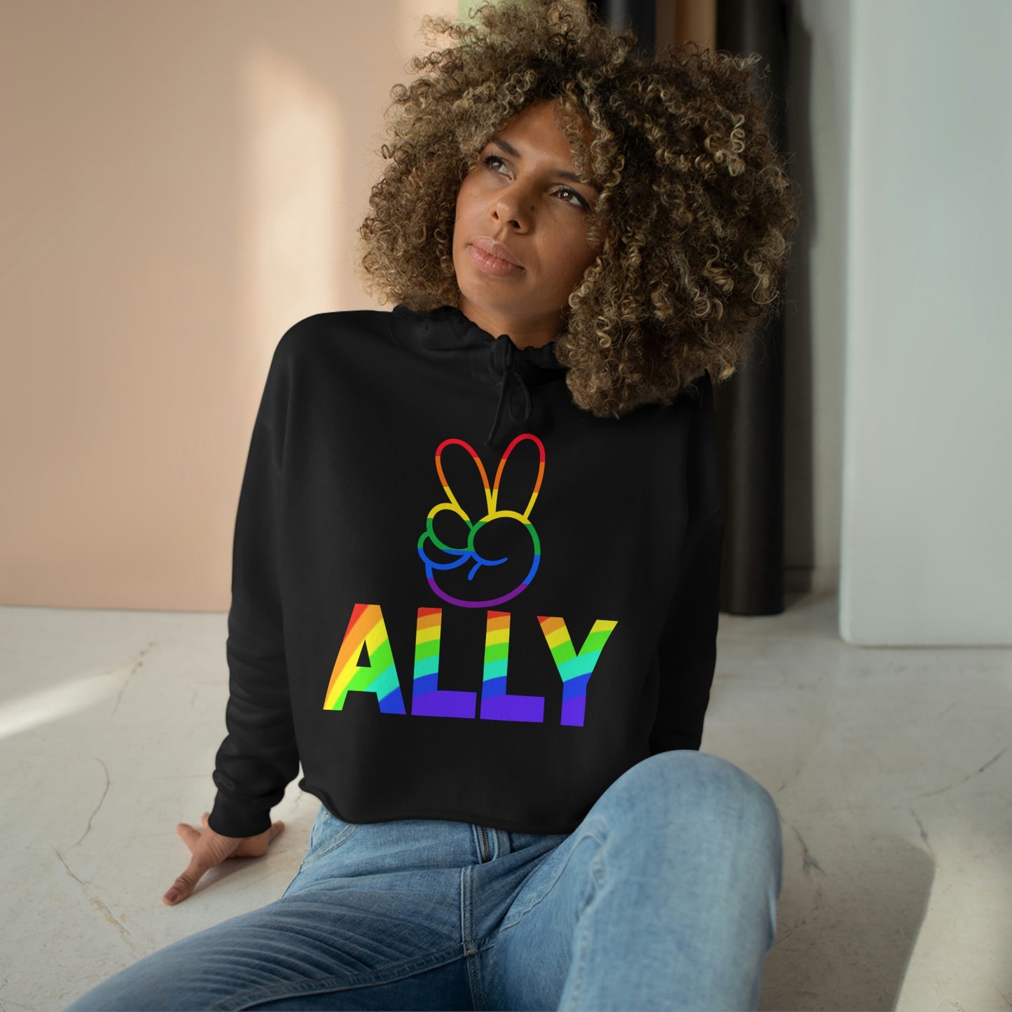 PRIDE ALLY Crop Hoodie