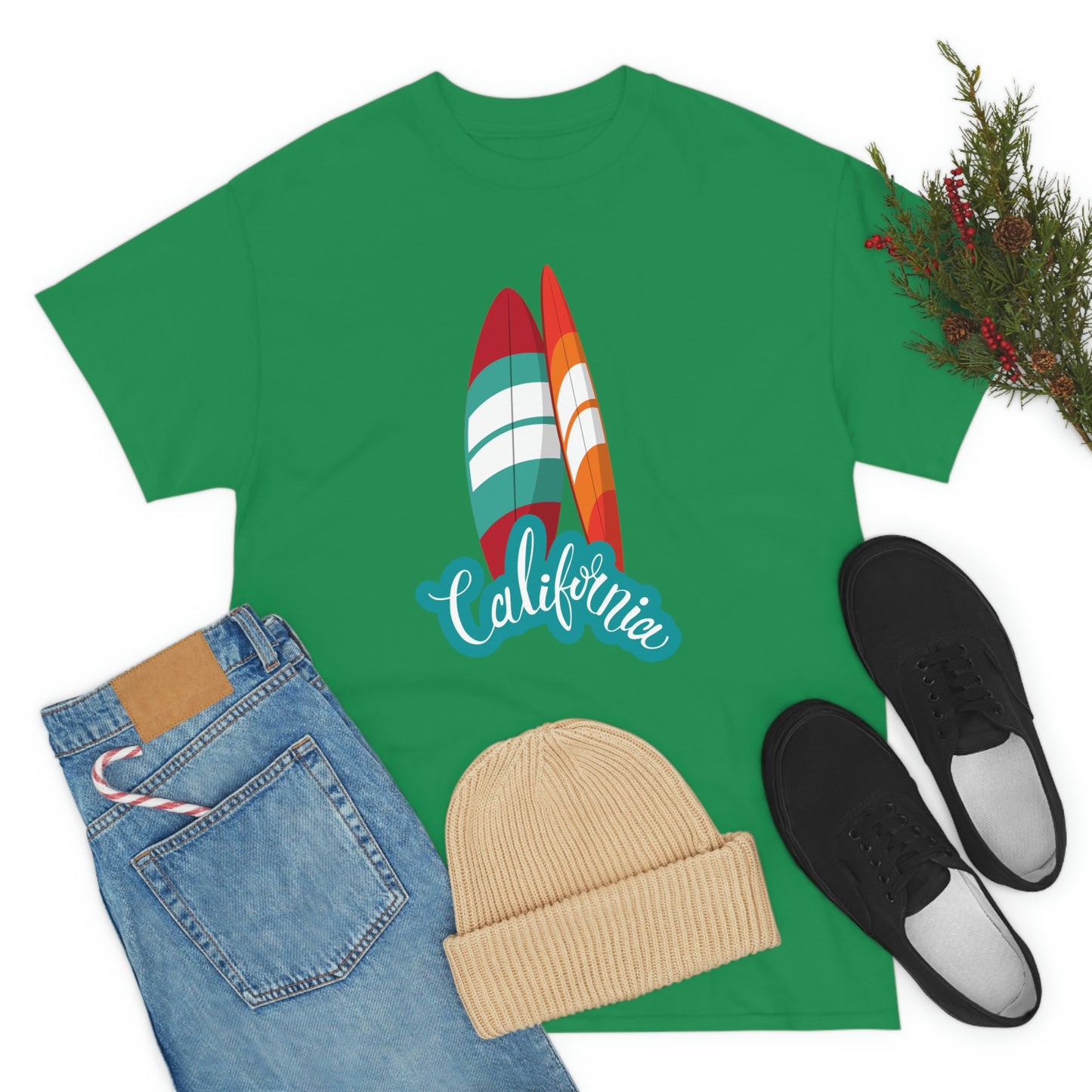 CALIFORNIA SURFS UP Unisex Heavy Cotton Tee