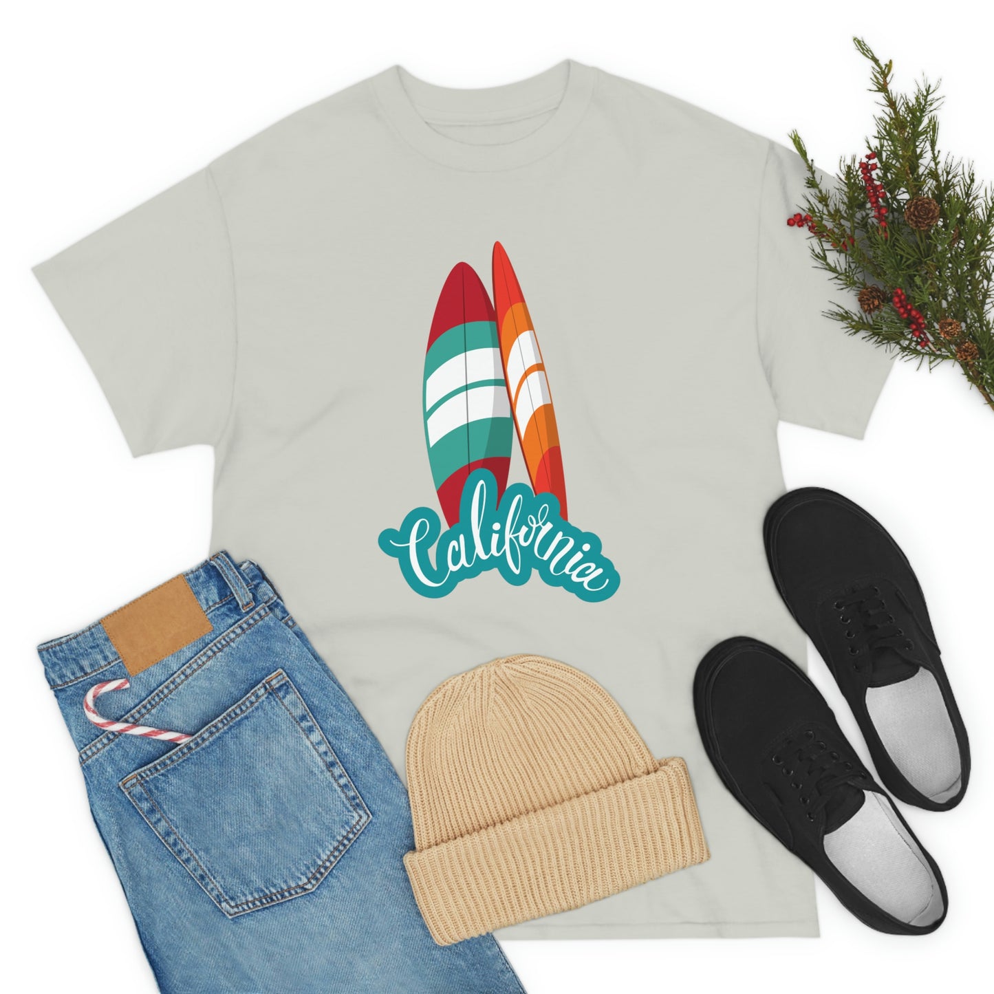 CALIFORNIA SURFS UP Unisex Heavy Cotton Tee