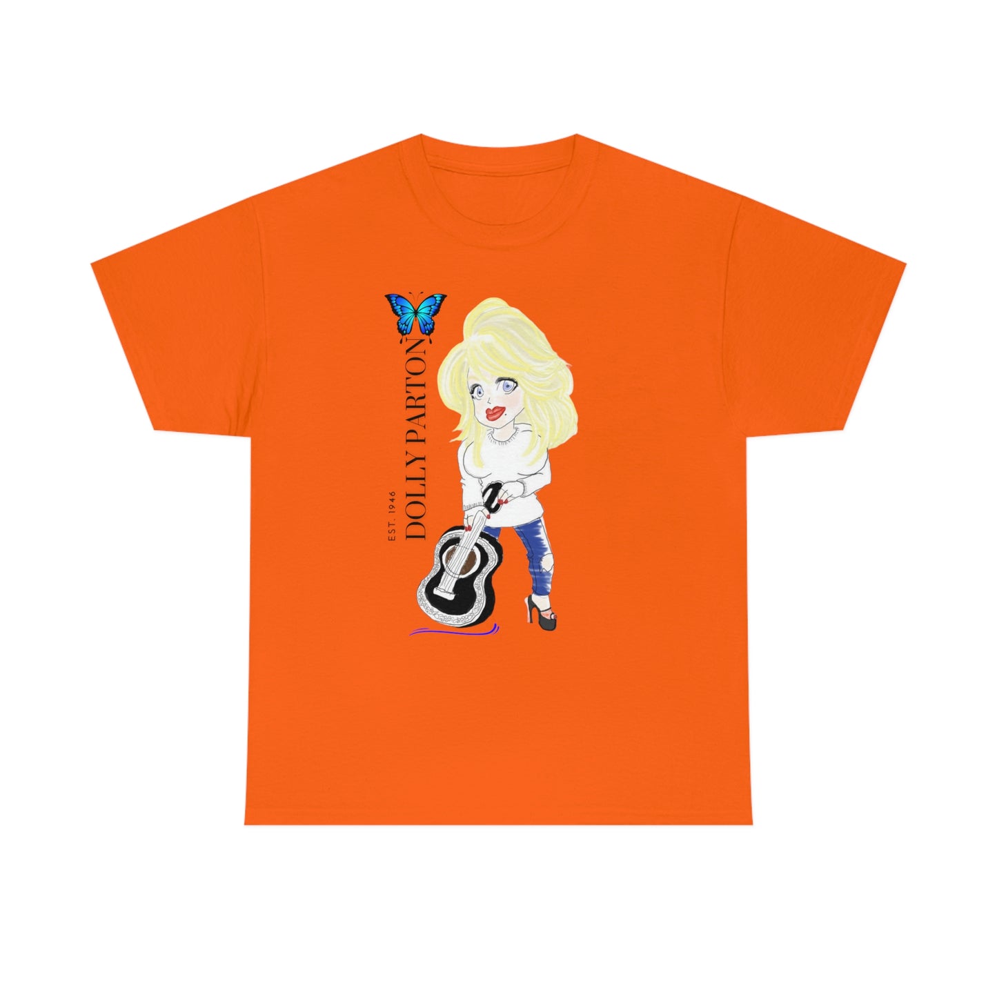 Artist Rendering of Dolly Parton   Unisex Heavy Cotton Tee