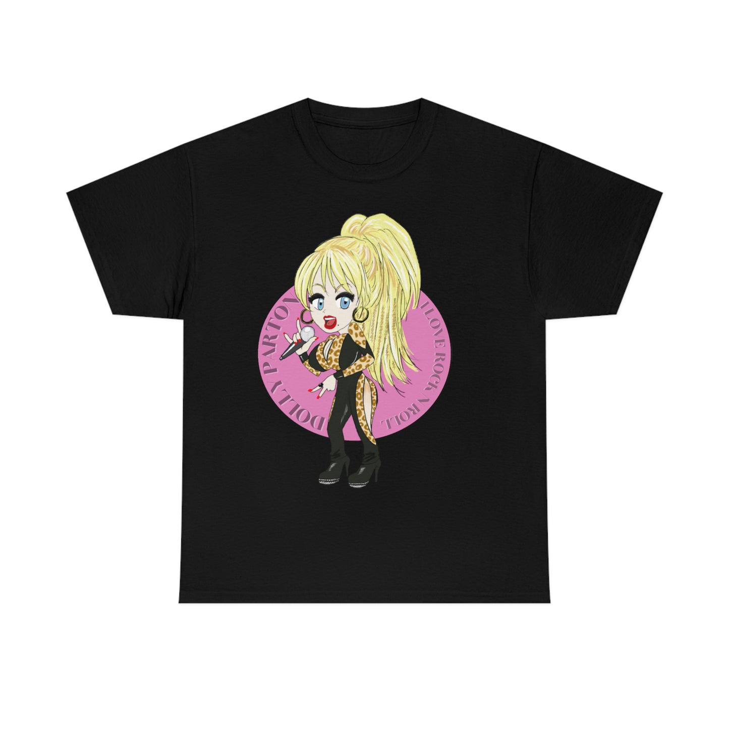 Dolly Parton ~I LOVE ROCK N ROLL Inspired Artwork ~Unisex Heavy Cotton Tee