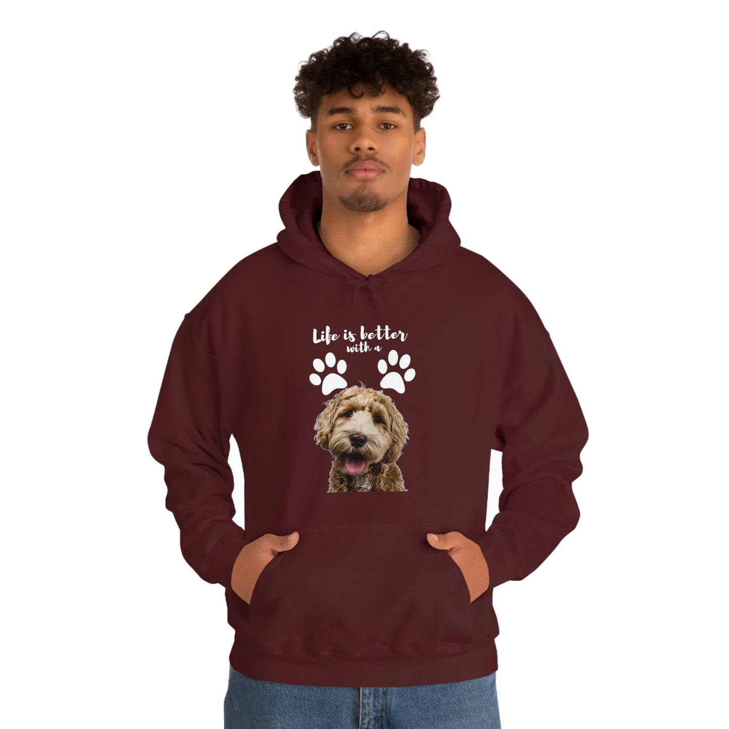 Life is better with a DOG   Unisex Heavy Blend™ Hooded Sweatshirt