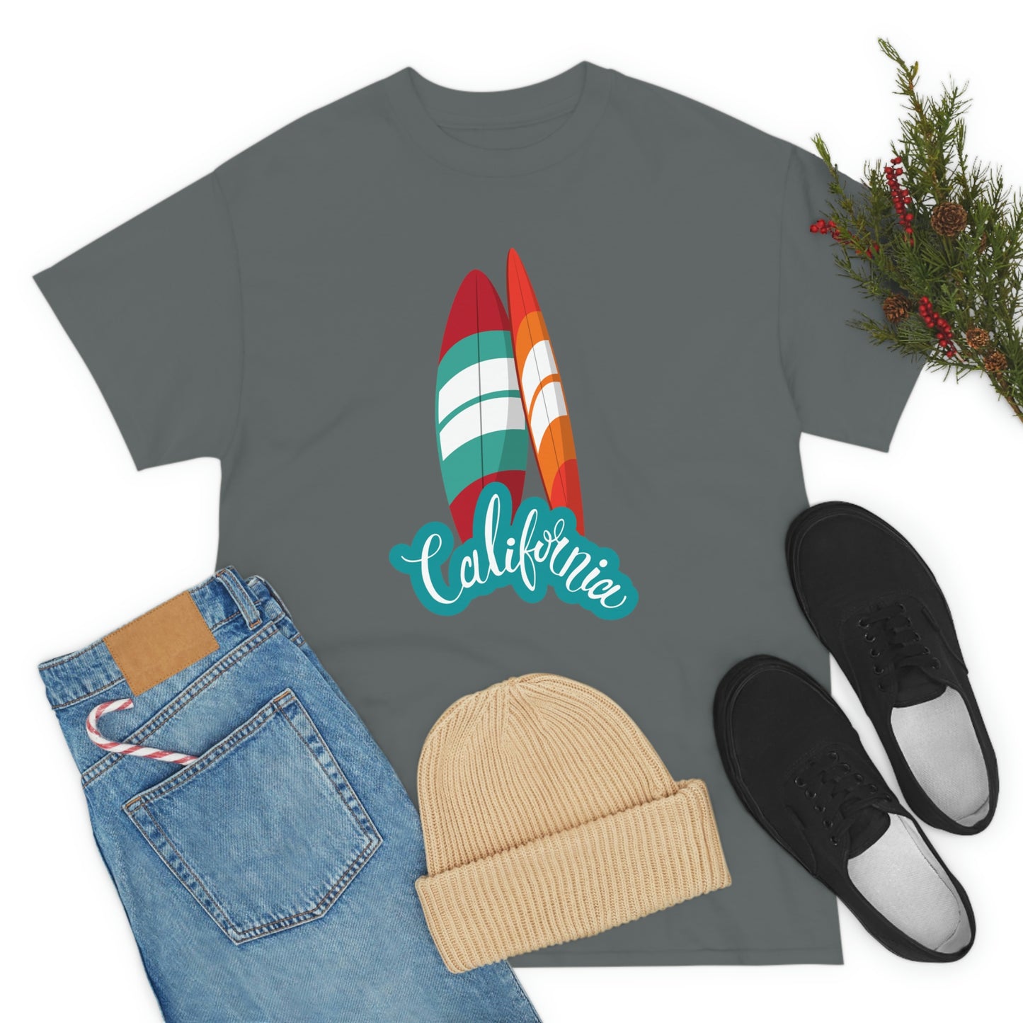 CALIFORNIA SURFS UP Unisex Heavy Cotton Tee